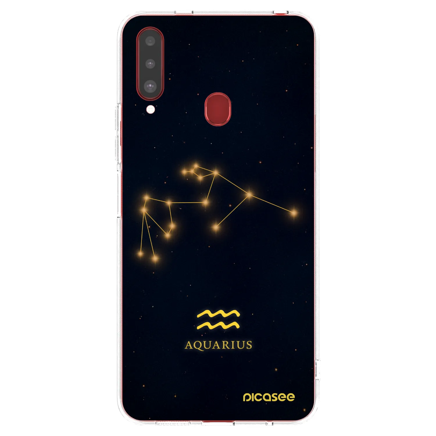 Picasee silikonowe przeźroczyste etui na Samsung Galaxy A20s - AQUARIUS