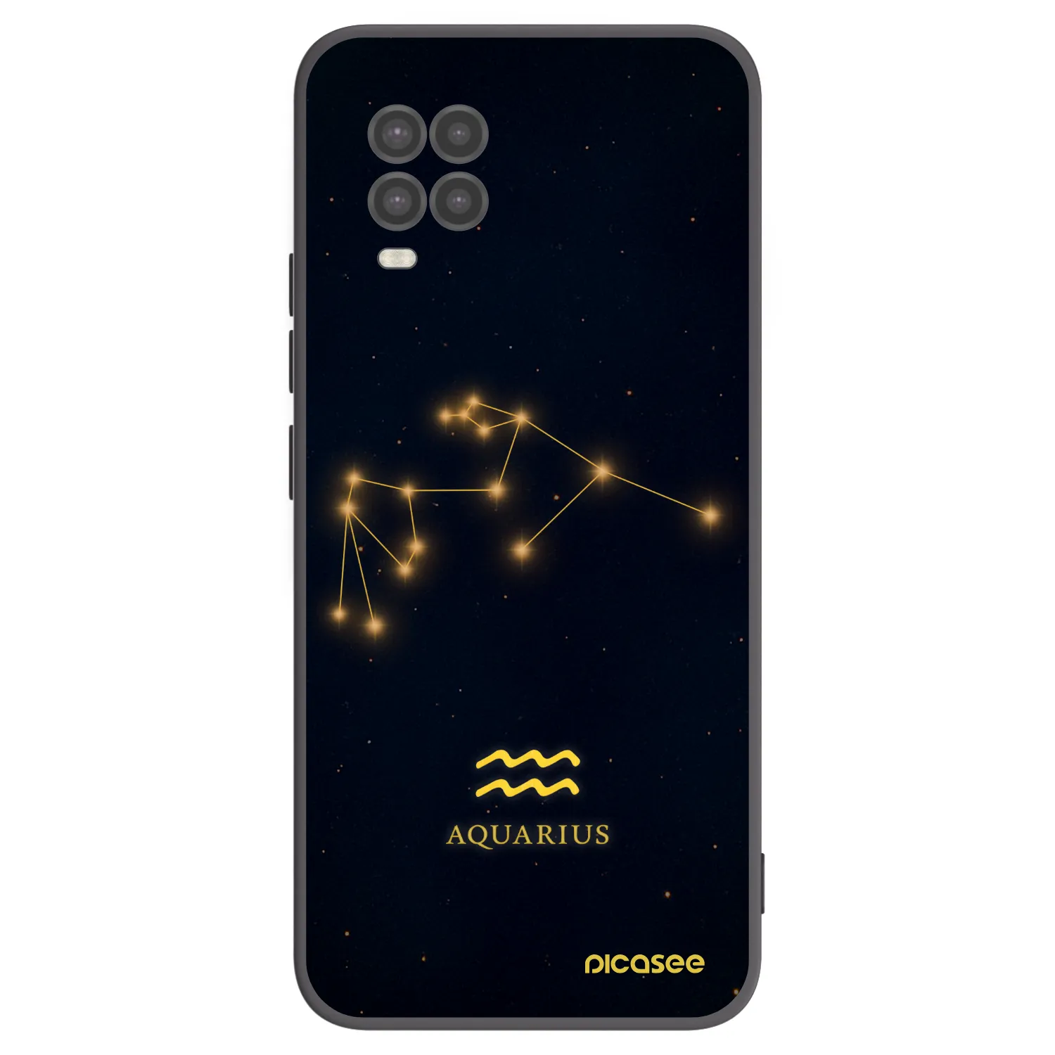 Picasee silikonowe czarne etui na Xiaomi Mi 10 Lite - AQUARIUS