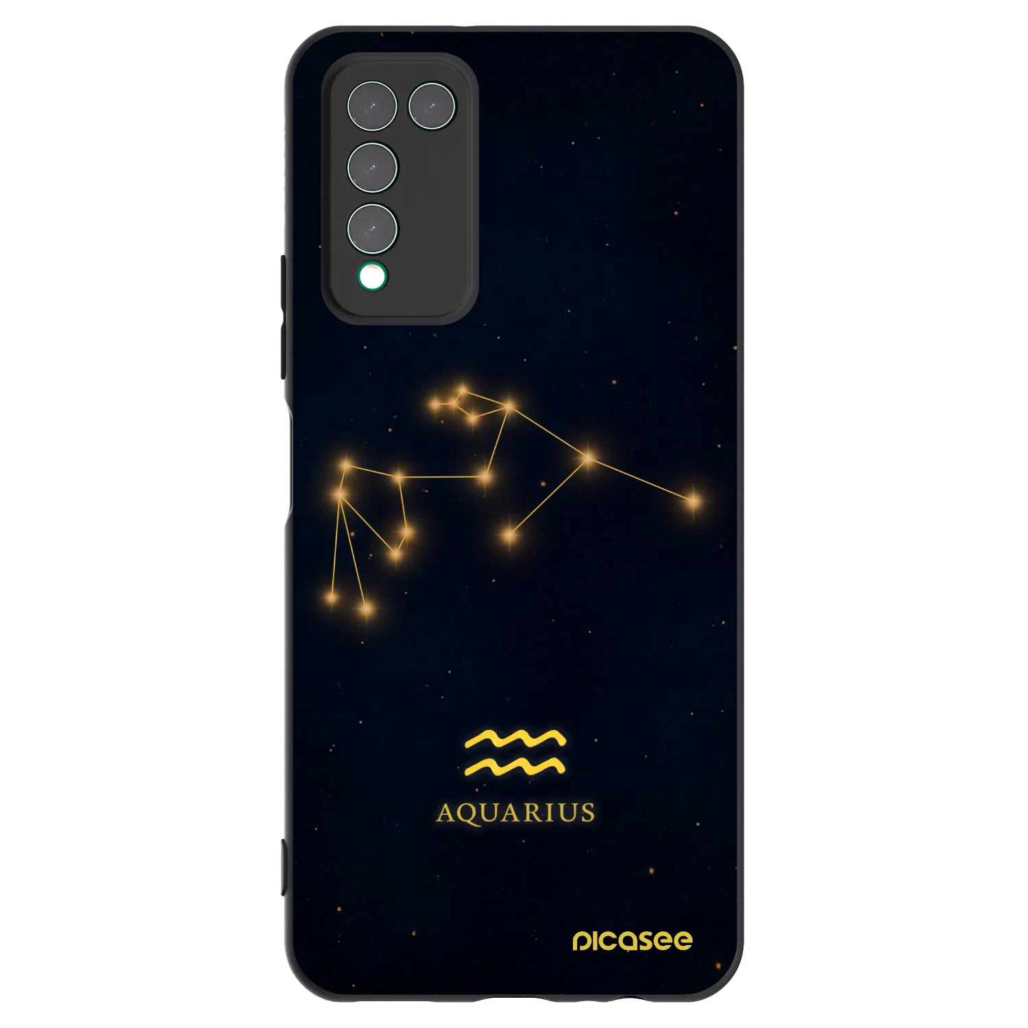 Picasee silikonowe czarne etui na Honor 10X Lite - AQUARIUS