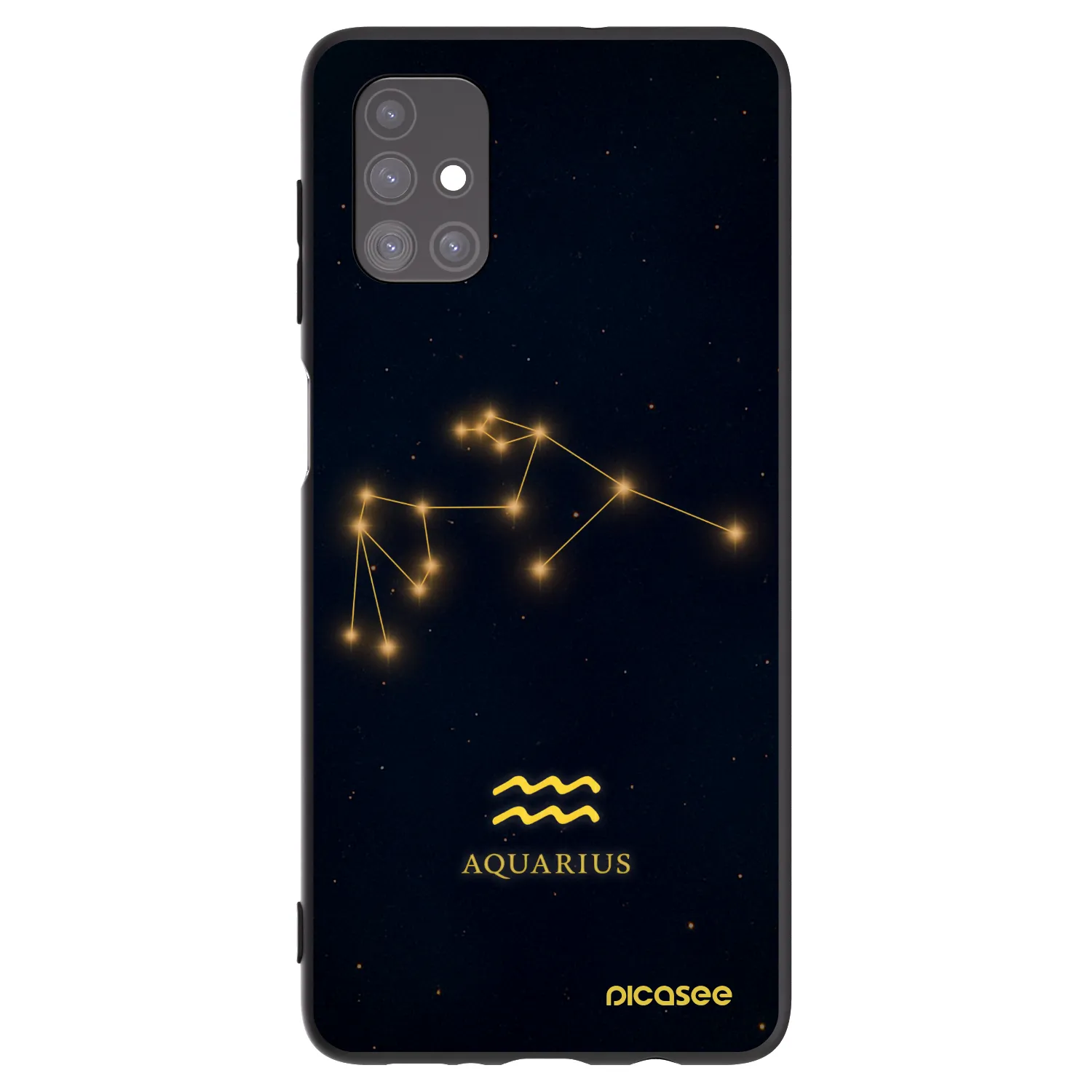 Picasee silikonowe czarne etui na Samsung Galaxy M51 M515F - AQUARIUS