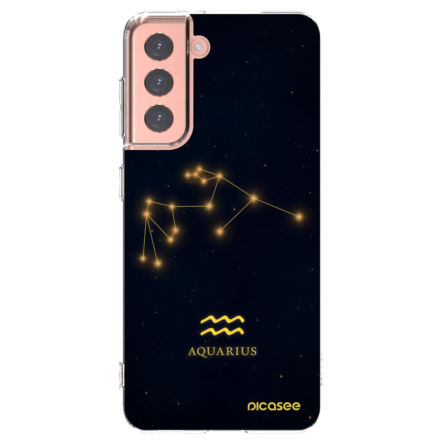 Picasee silikonowe przeźroczyste etui na Samsung Galaxy S21 5G G991B - AQUARIUS
