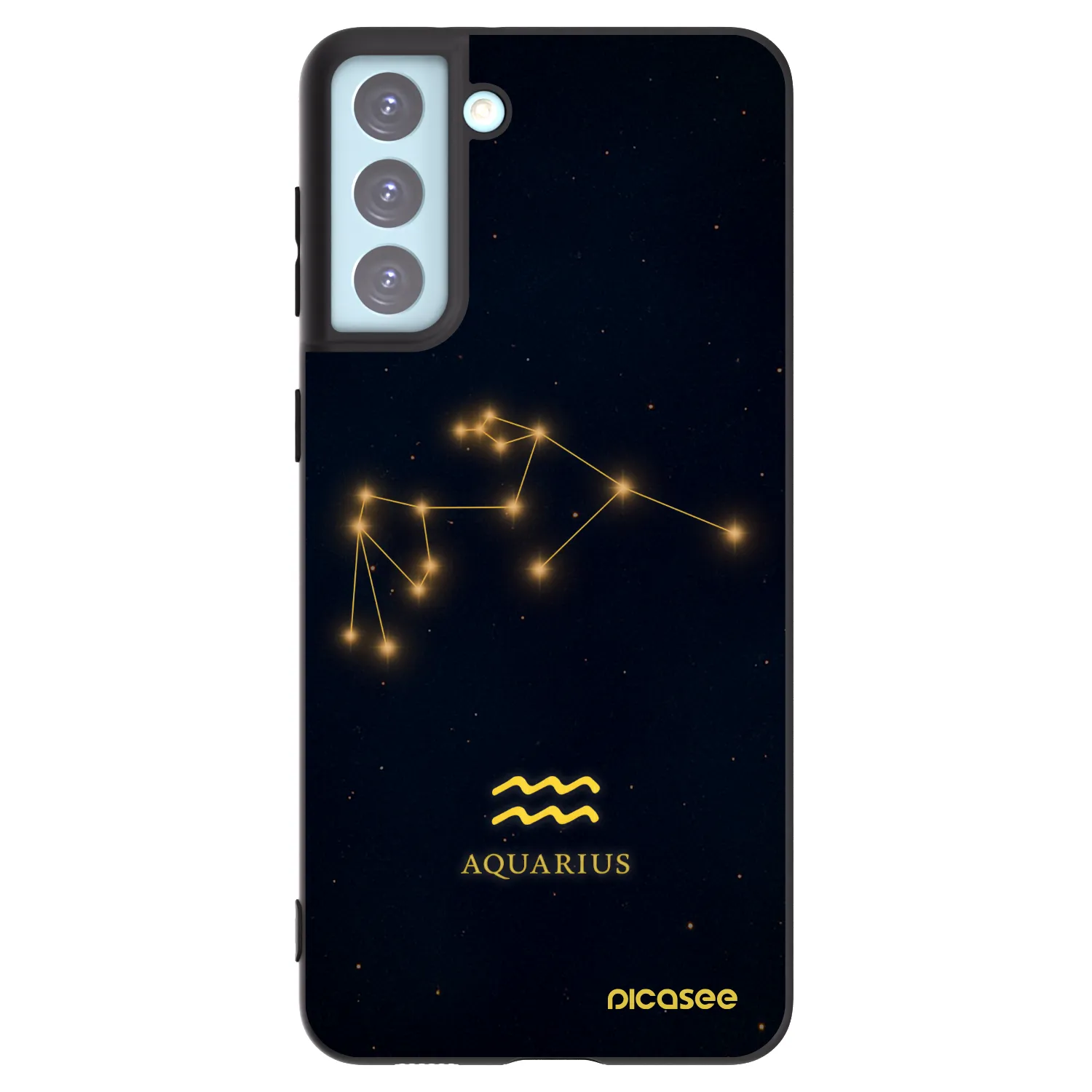 Picasee silikonowe czarne etui na Samsung Galaxy S21+ 5G G996F - AQUARIUS