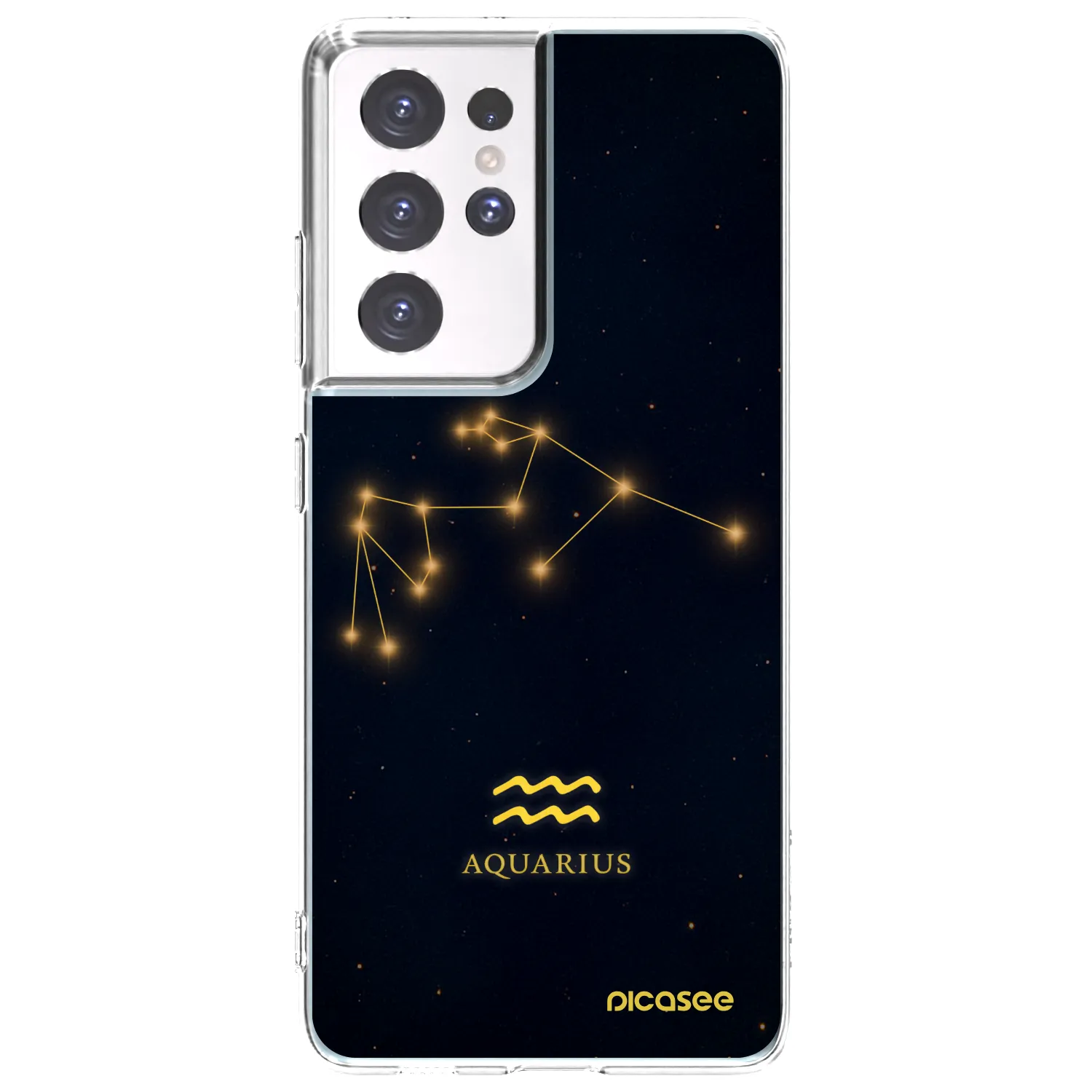 Picasee silikonowe przeźroczyste etui na Samsung Galaxy S21 Ultra 5G G998B - AQUARIUS