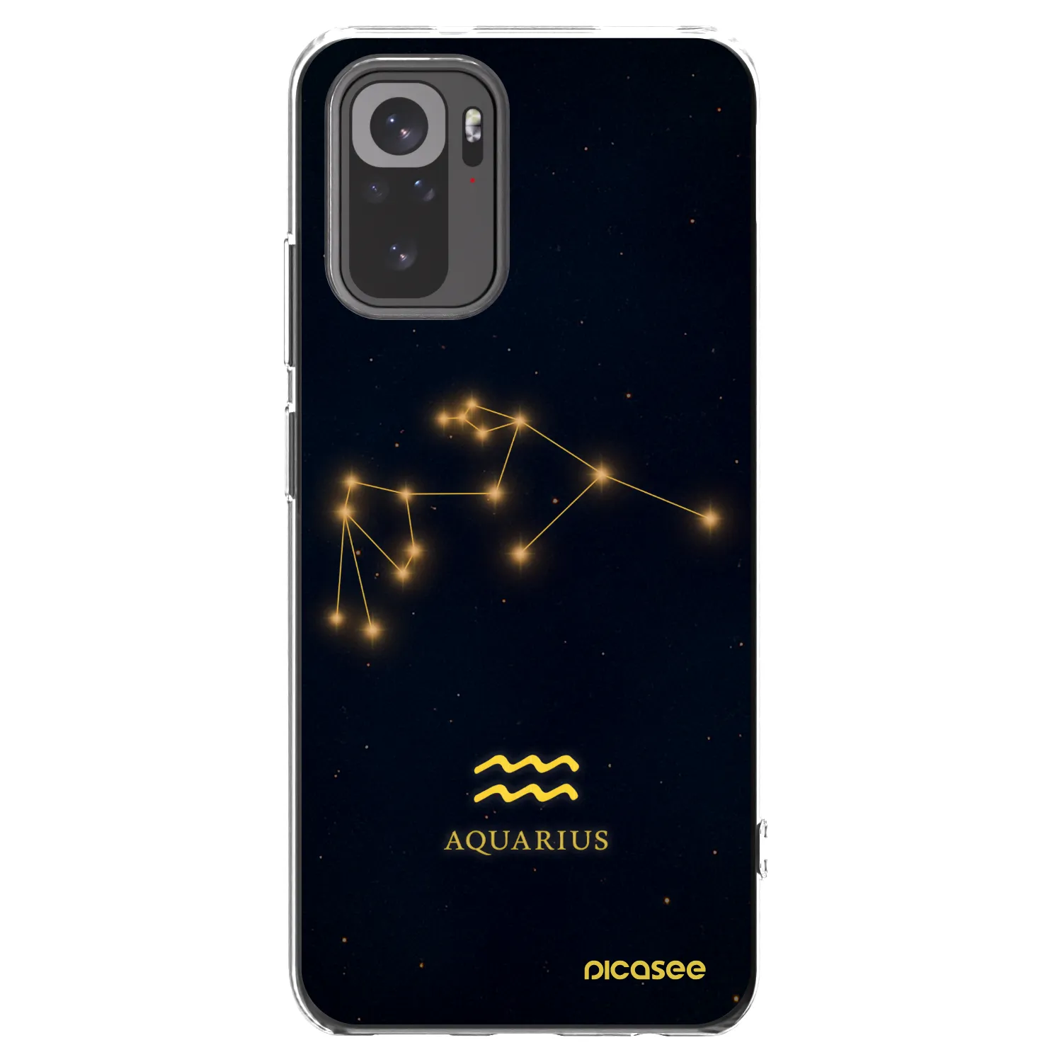 Picasee silikonowe przeźroczyste etui na Xiaomi Redmi Note 10 - AQUARIUS