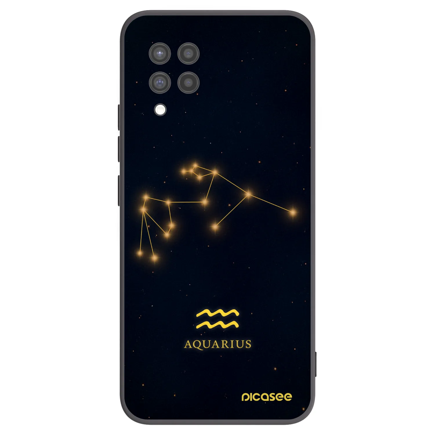 Picasee silikonowe czarne etui na Samsung Galaxy A42 A426B - AQUARIUS