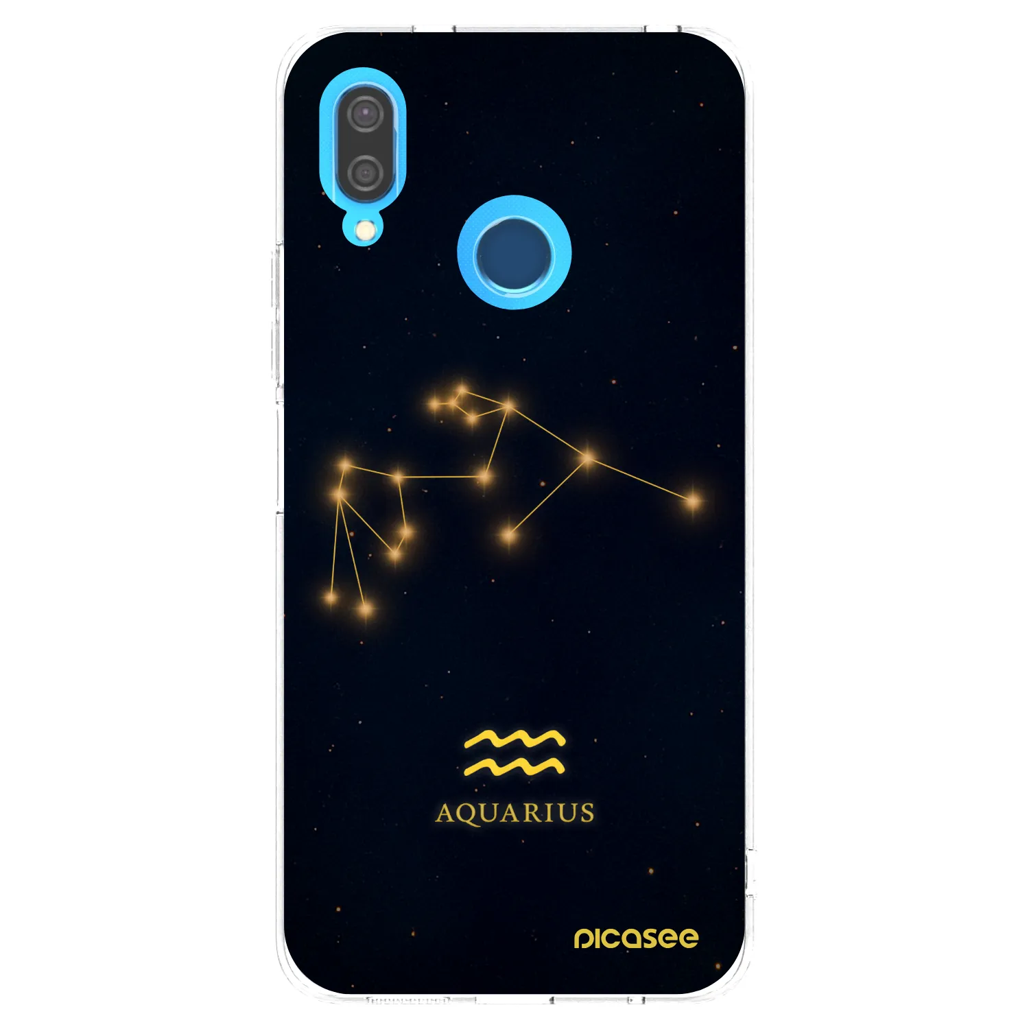 Picasee silikonowe przeźroczyste etui na Huawei P20 Lite - AQUARIUS