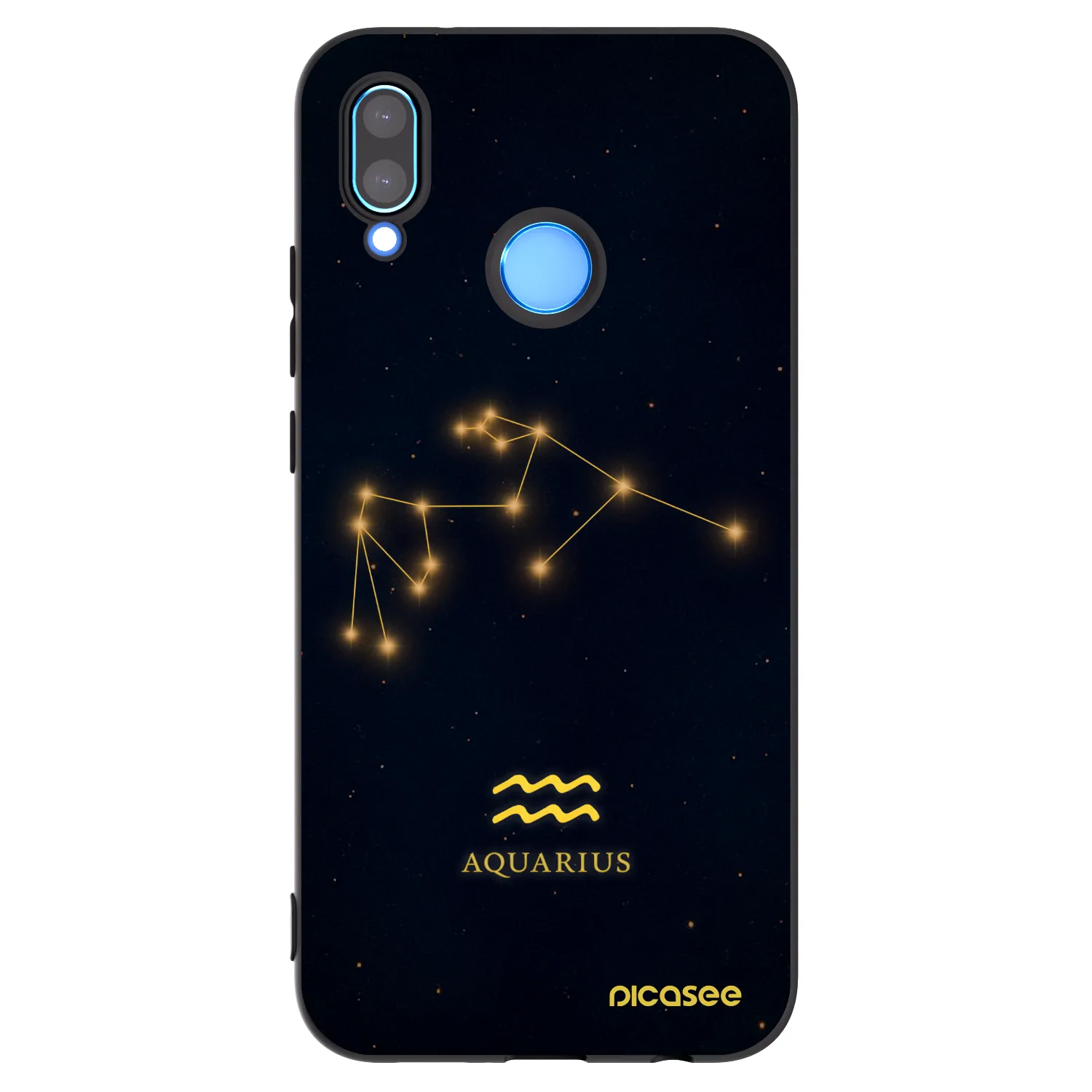 Picasee silikonowe czarne etui na Huawei P20 Lite - AQUARIUS