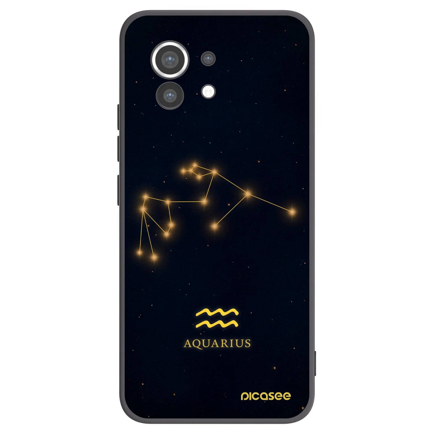 Picasee silikonowe czarne etui na Xiaomi Mi 11 - AQUARIUS