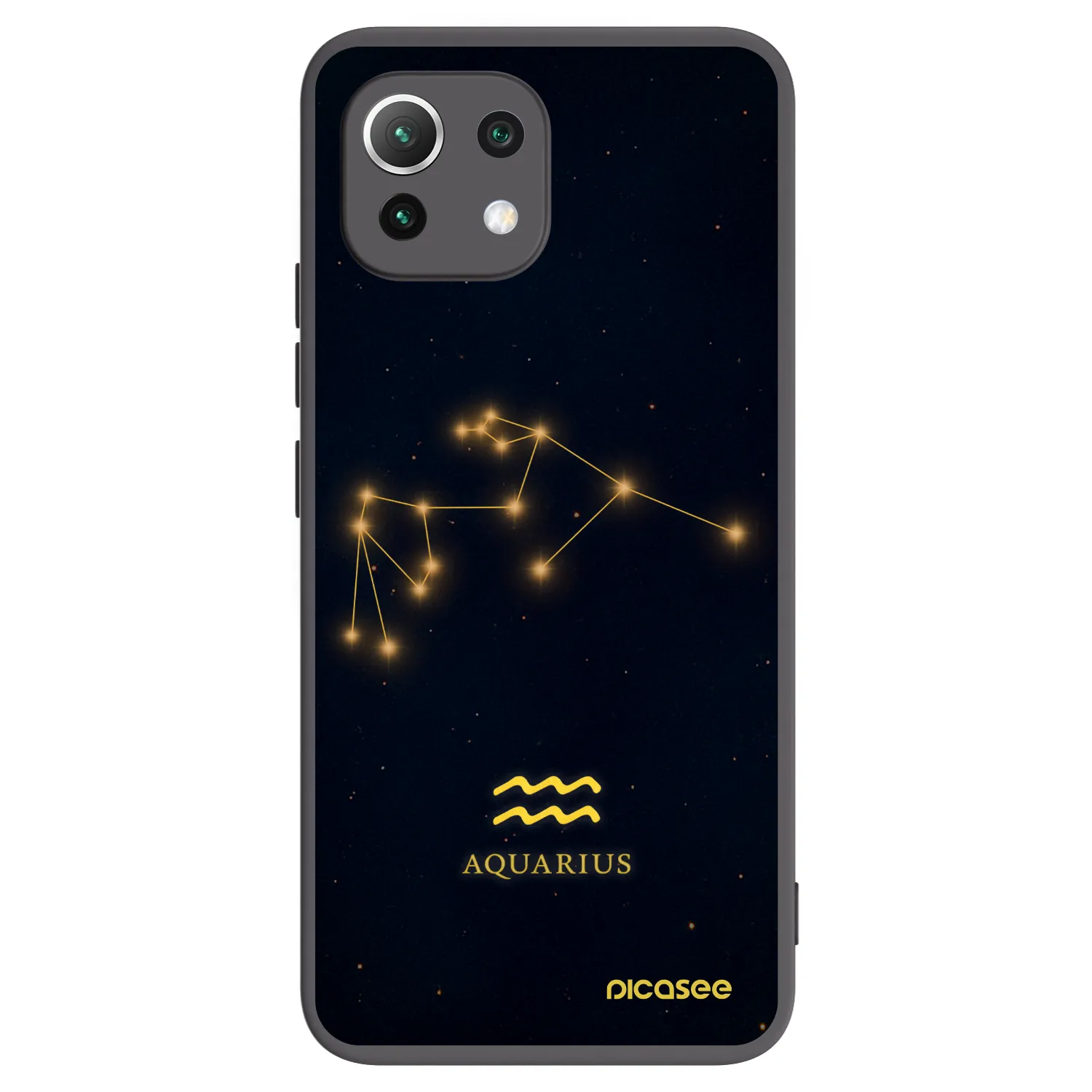 Picasee silikonowe czarne etui na Xiaomi Mi 11 Lite - AQUARIUS