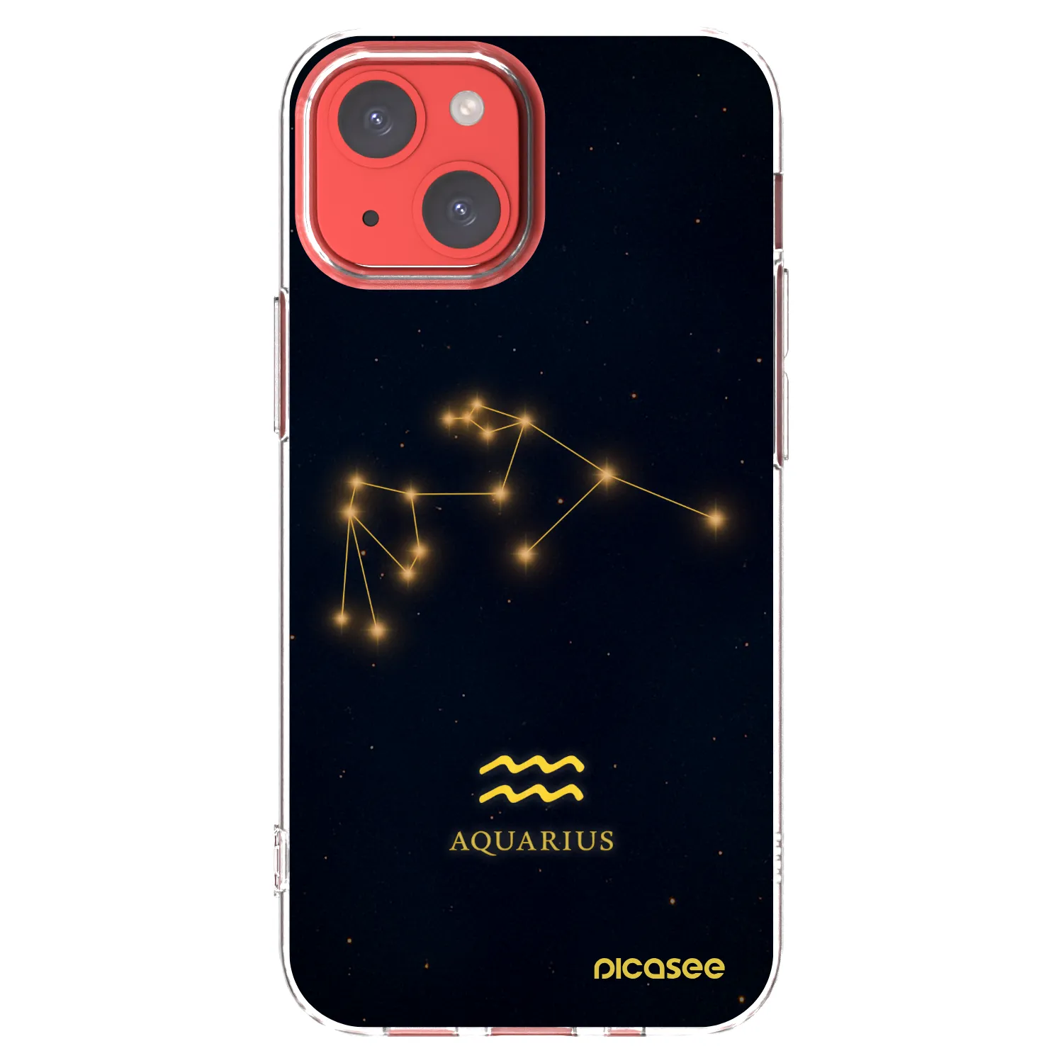 Picasee silikonowe przeźroczyste etui na Apple iPhone 13 mini - AQUARIUS