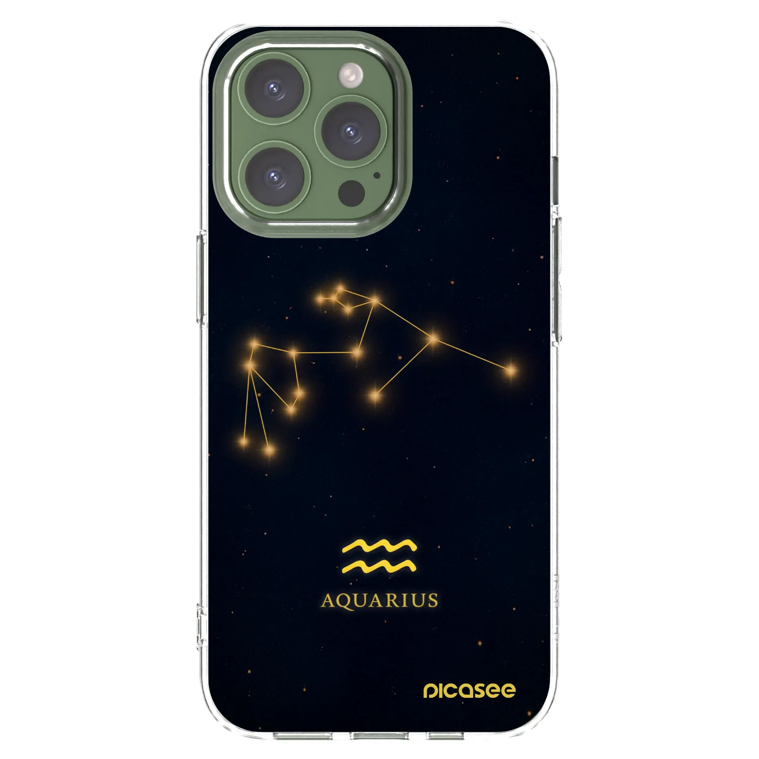 Picasee silikonowe przeźroczyste etui na Apple iPhone 13 Pro - AQUARIUS