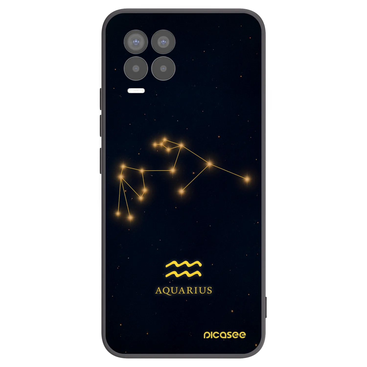 Picasee silikonowe czarne etui na Realme 8 Pro - AQUARIUS