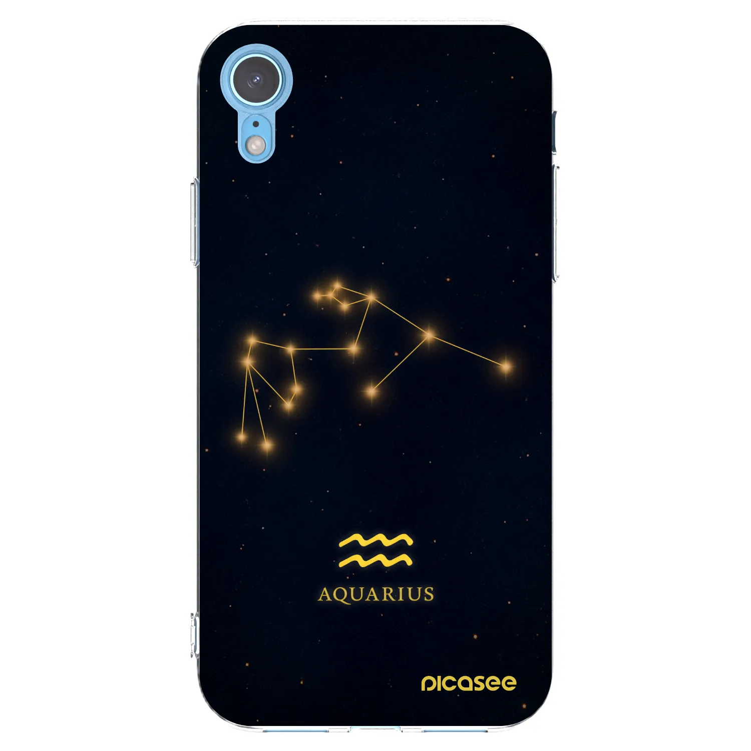Picasee silikonowe przeźroczyste etui na Apple iPhone XR - AQUARIUS
