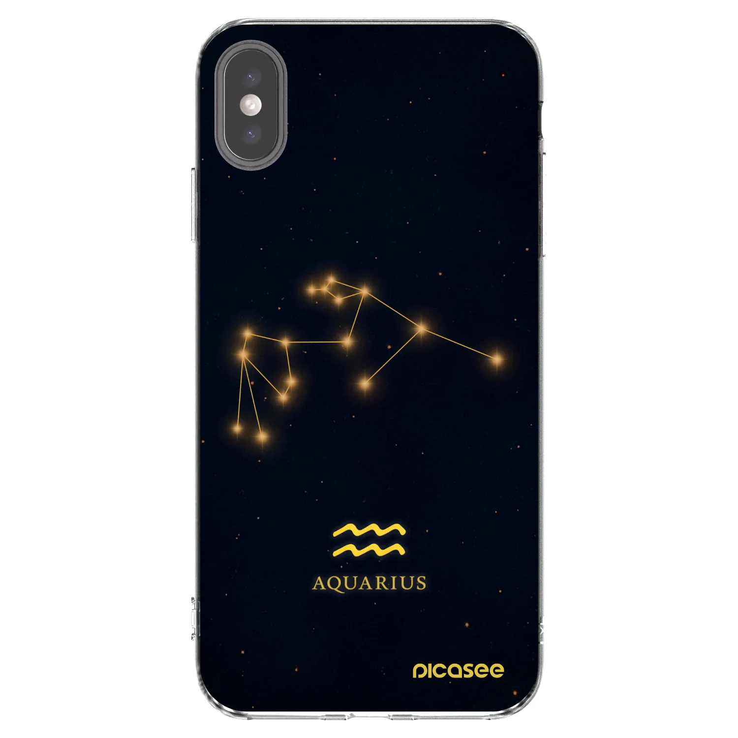 Picasee silikonowe przeźroczyste etui na Apple iPhone XS Max - AQUARIUS
