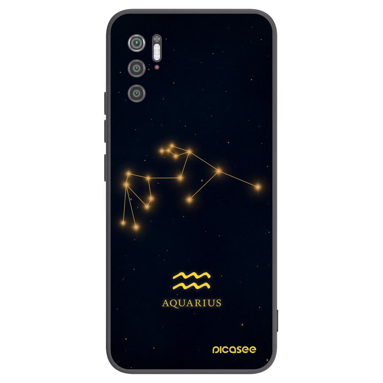 Picasee silikonowe czarne etui na Xiaomi Poco M3 Pro 5G - AQUARIUS