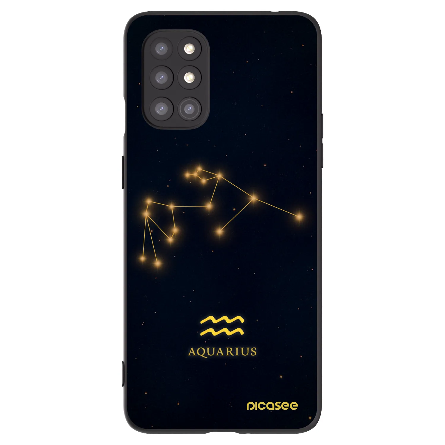 Picasee silikonowe czarne etui na OnePlus 8T - AQUARIUS