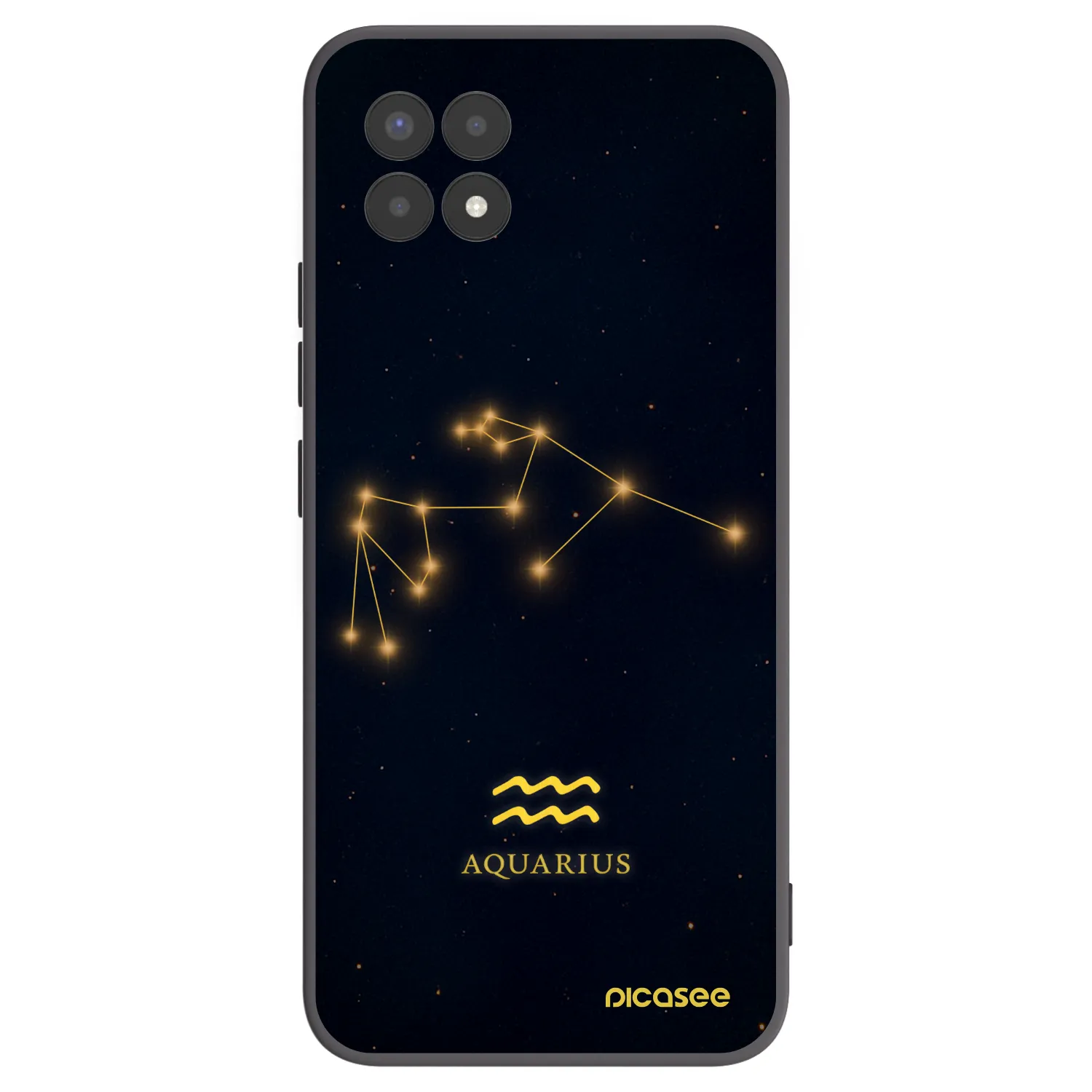 Picasee silikonowe czarne etui na Realme 8i - AQUARIUS