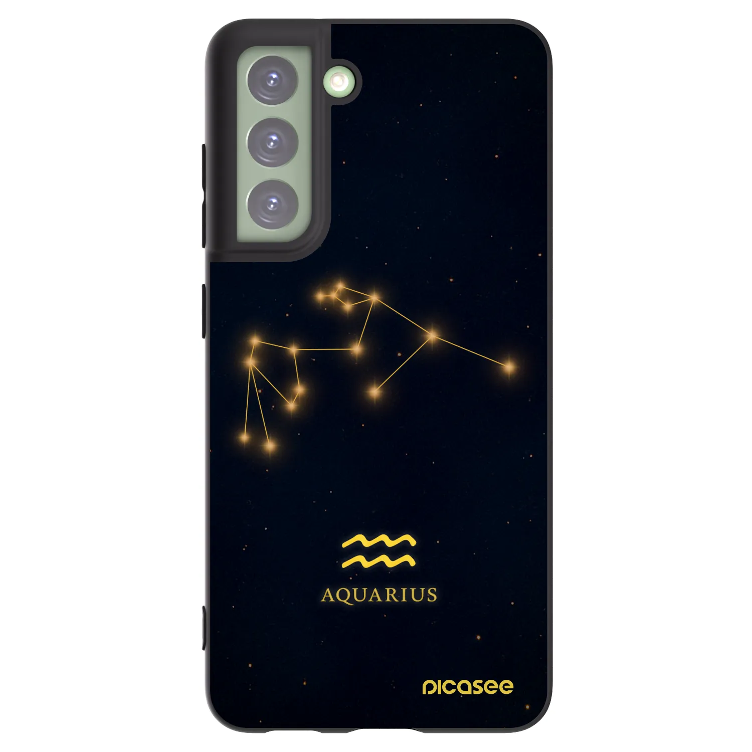 Picasee silikonowe czarne etui na Samsung Galaxy S21 FE 5G - AQUARIUS