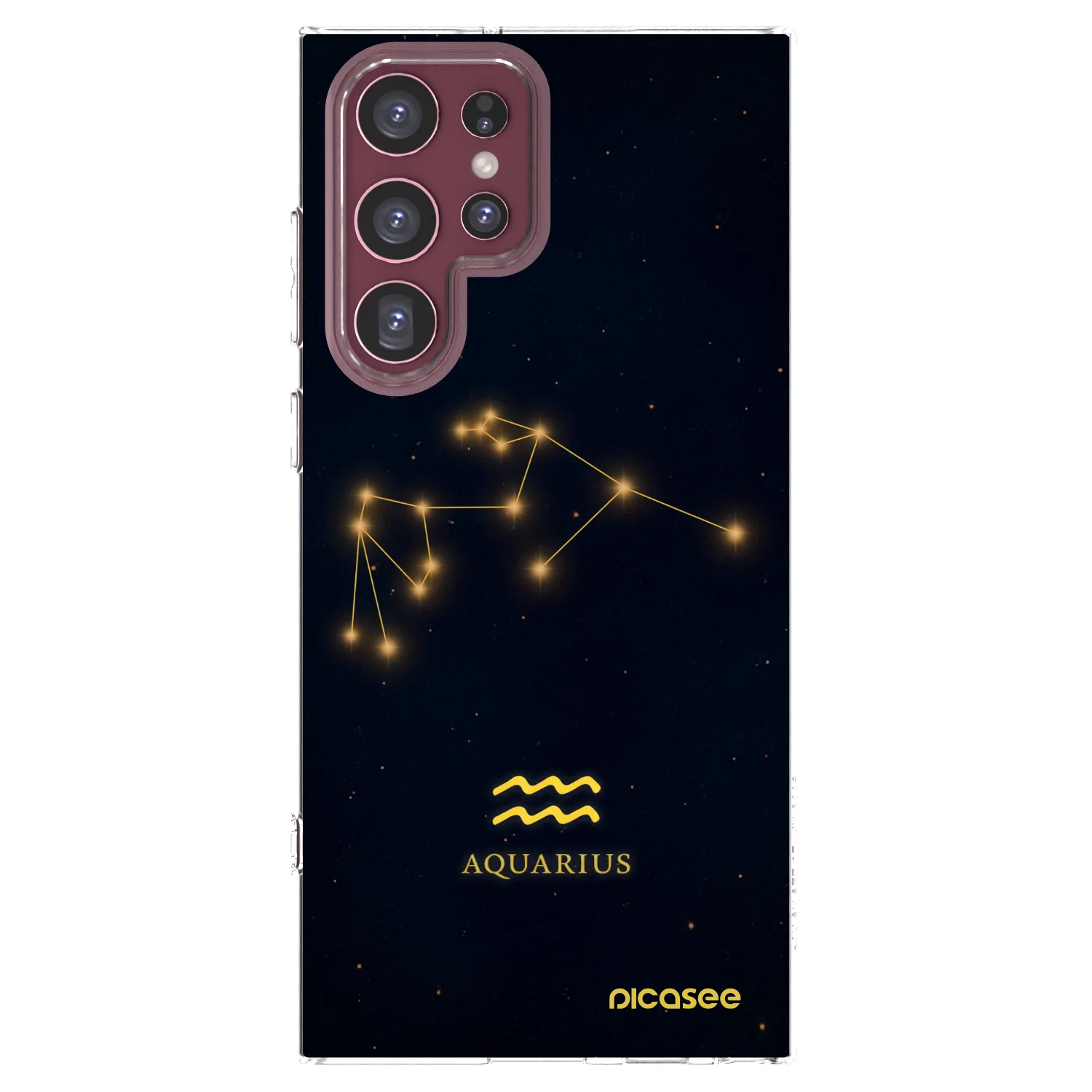 Picasee silikonowe przeźroczyste etui na Samsung Galaxy S22 Ultra 5G - AQUARIUS