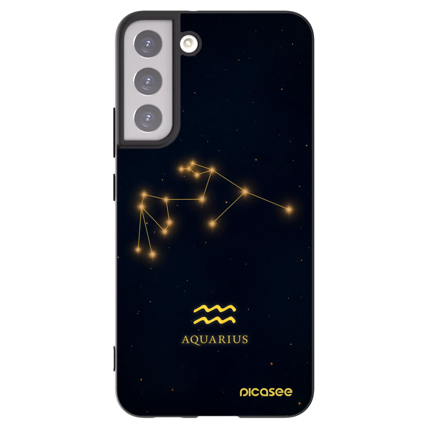 Picasee silikonowe czarne etui na Samsung Galaxy S22+ 5G - AQUARIUS