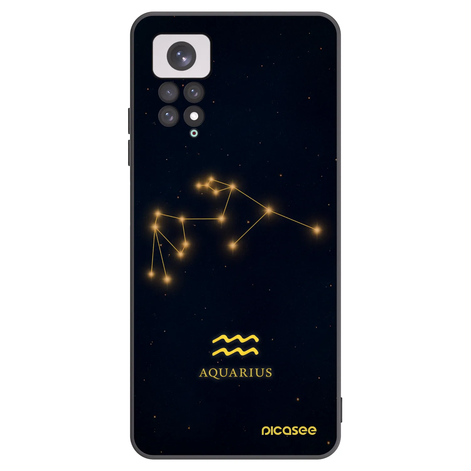 Picasee silikonowe czarne etui na Xiaomi Redmi Note 11 - AQUARIUS