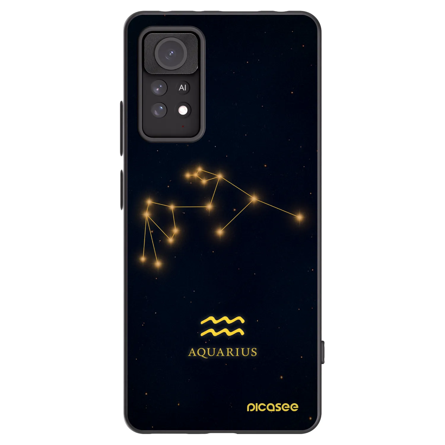Picasee silikonowe czarne etui na Xiaomi Redmi Note 11 Pro 5G - AQUARIUS
