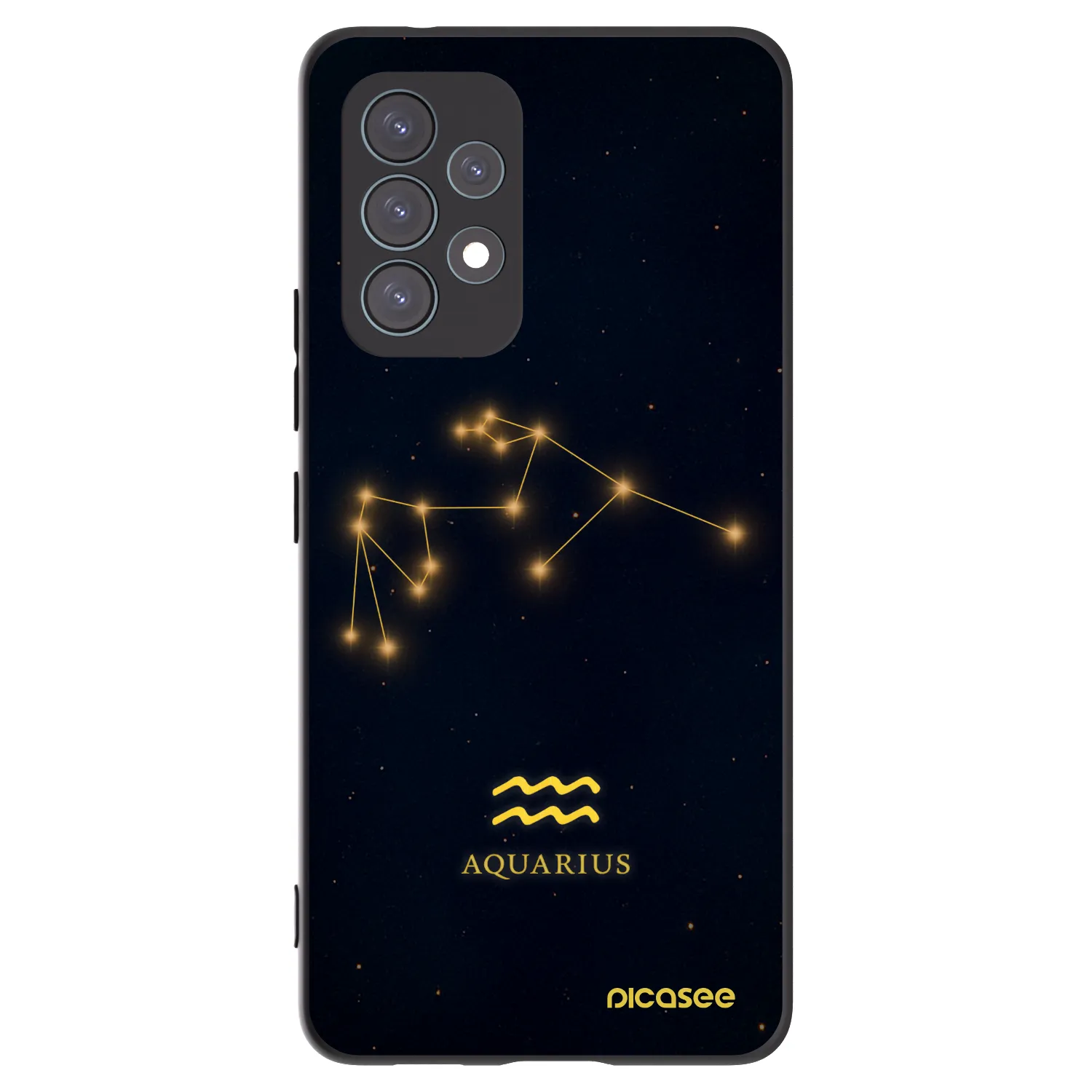 Picasee silikonowe czarne etui na Samsung Galaxy A53 5G A536 - AQUARIUS