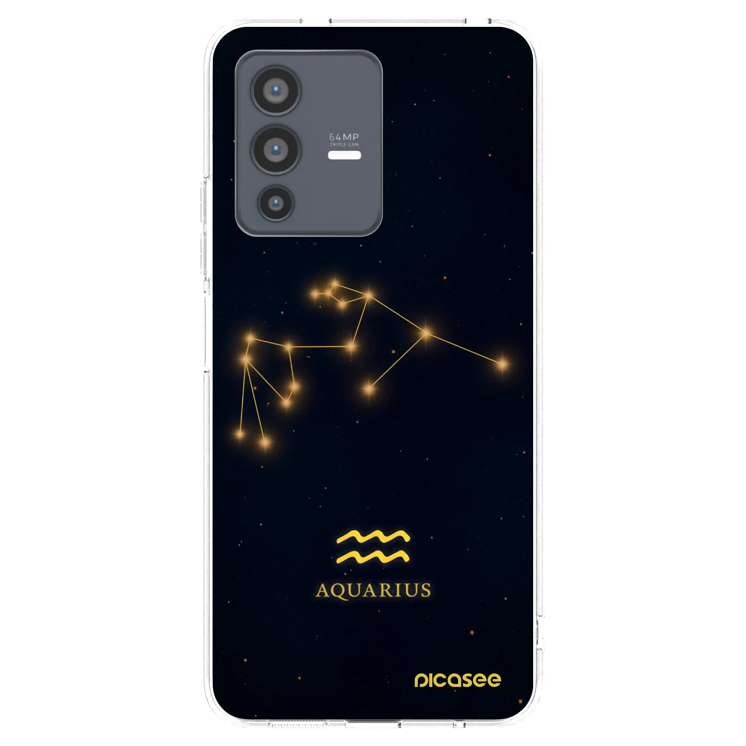 Picasee silikonowe przeźroczyste etui na Vivo V23 5G - AQUARIUS