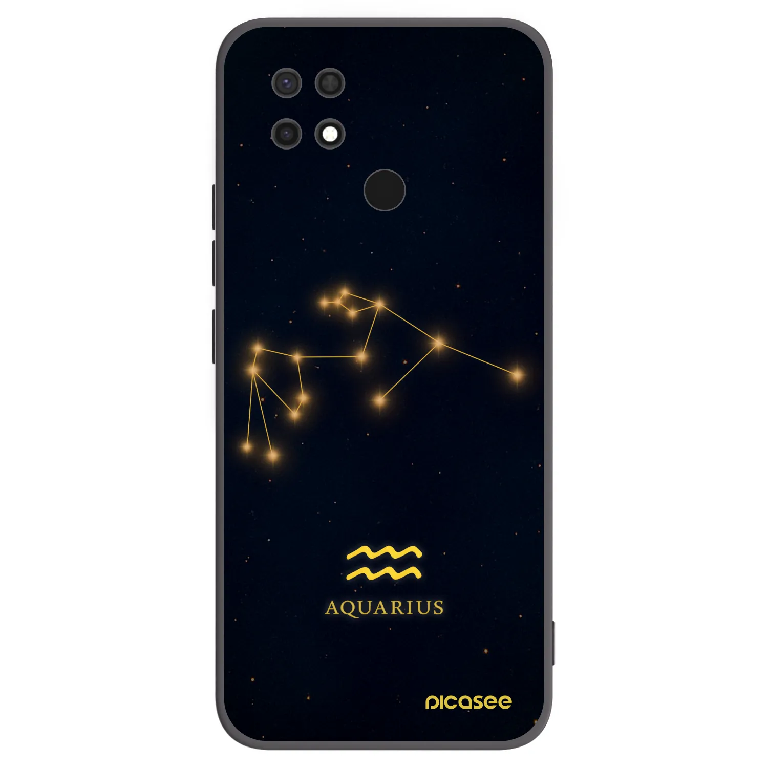 Picasee silikonowe czarne etui na Xiaomi Redmi 10C - AQUARIUS