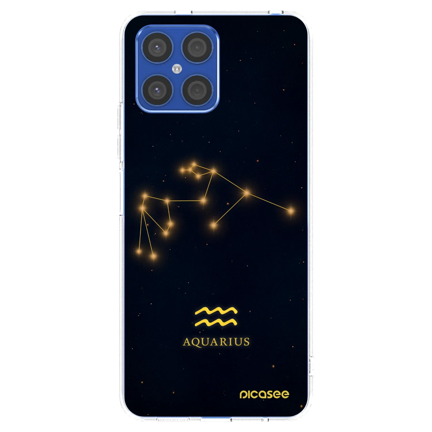 Picasee silikonowe przeźroczyste etui na Honor X8 4G - AQUARIUS