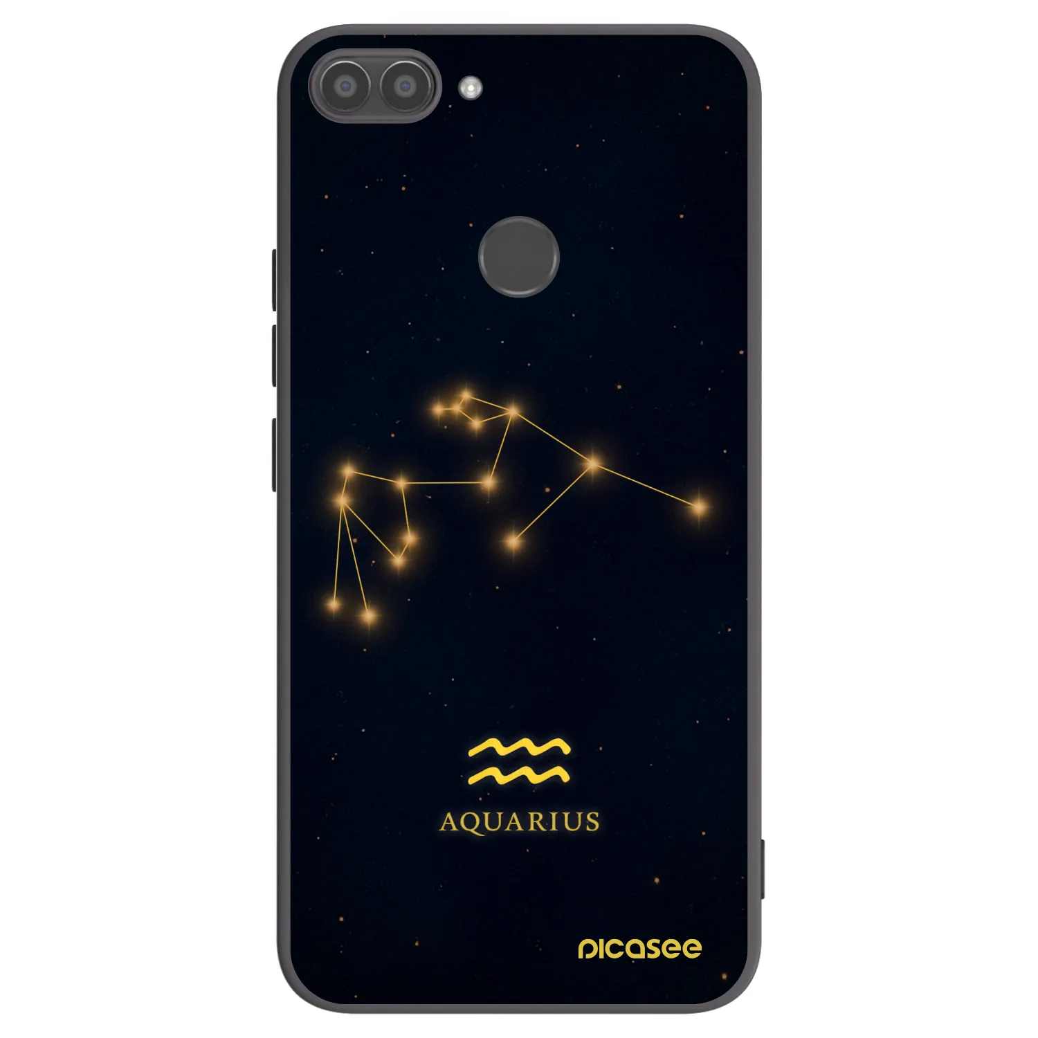 Picasee silikonowe czarne etui na Huawei P Smart - AQUARIUS