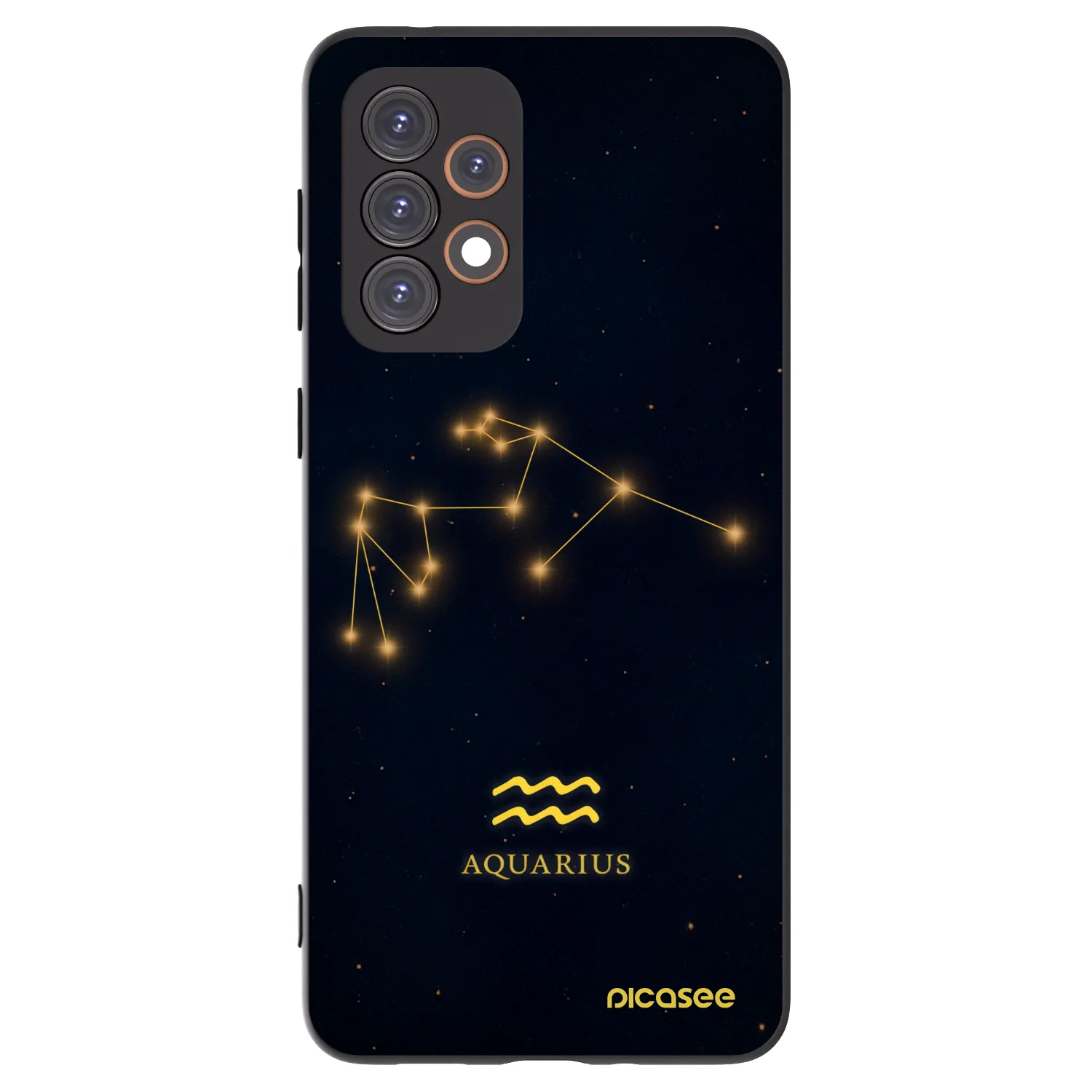 Picasee silikonowe czarne etui na Samsung Galaxy A33 5G A336 - AQUARIUS