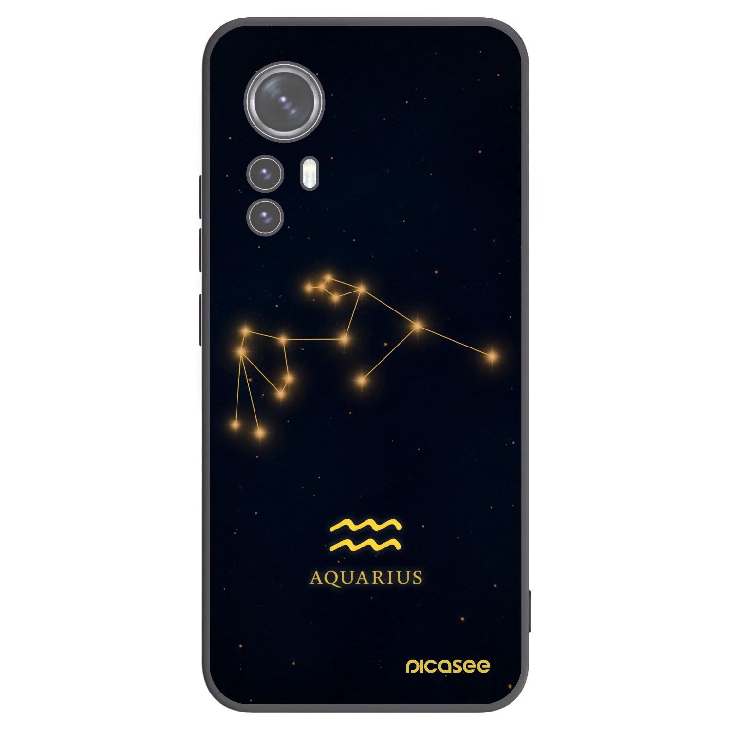 Picasee silikonowe czarne etui na Xiaomi 12X - AQUARIUS