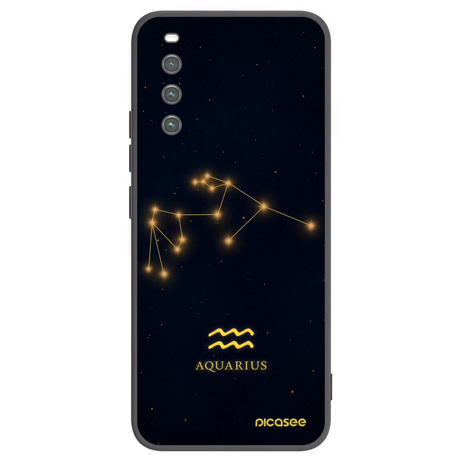 Picasee silikonowe czarne etui na Sony Xperia 10 IV 5G - AQUARIUS