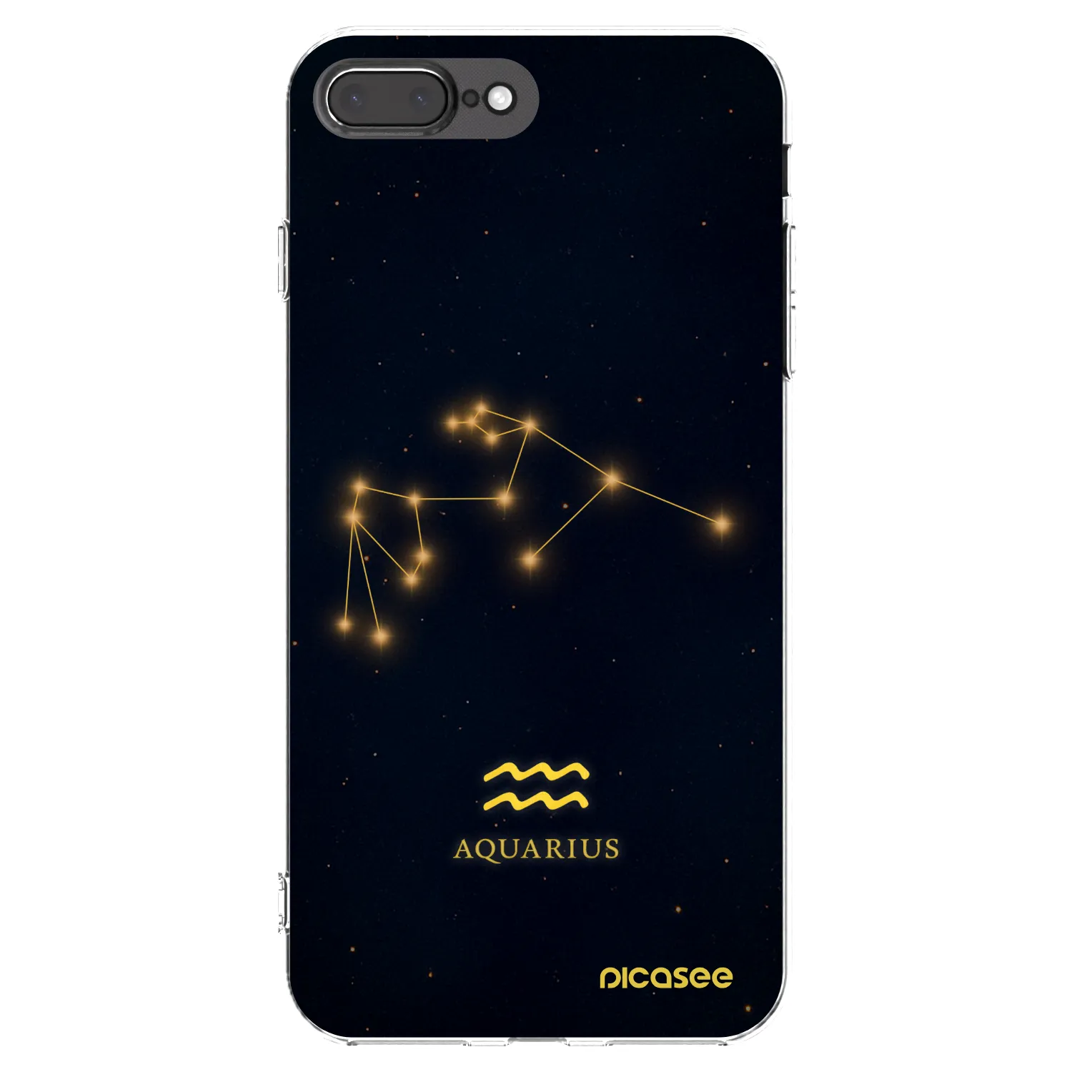 Picasee silikonowe przeźroczyste etui na Apple iPhone 8 Plus - AQUARIUS