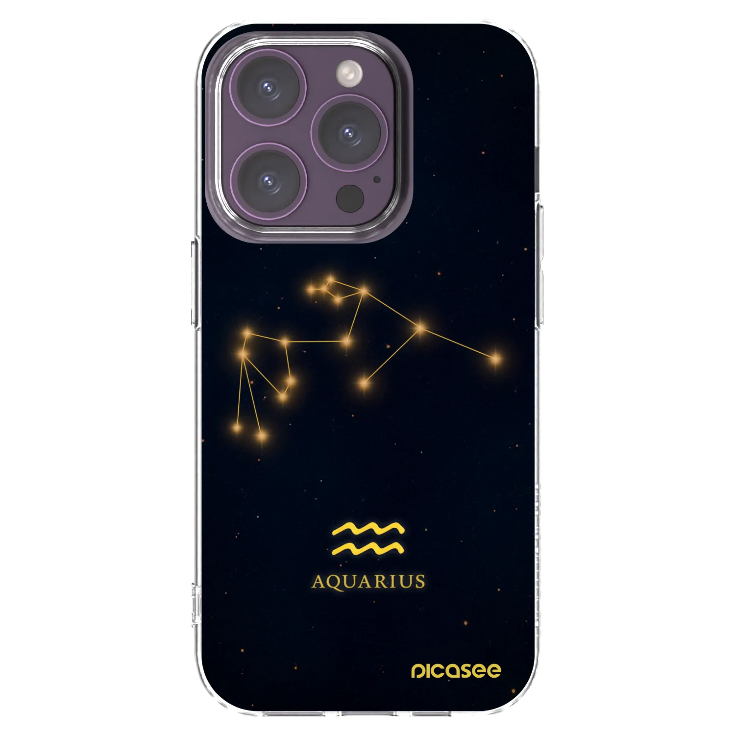 Picasee silikonowe przeźroczyste etui na Apple iPhone 14 Pro - AQUARIUS