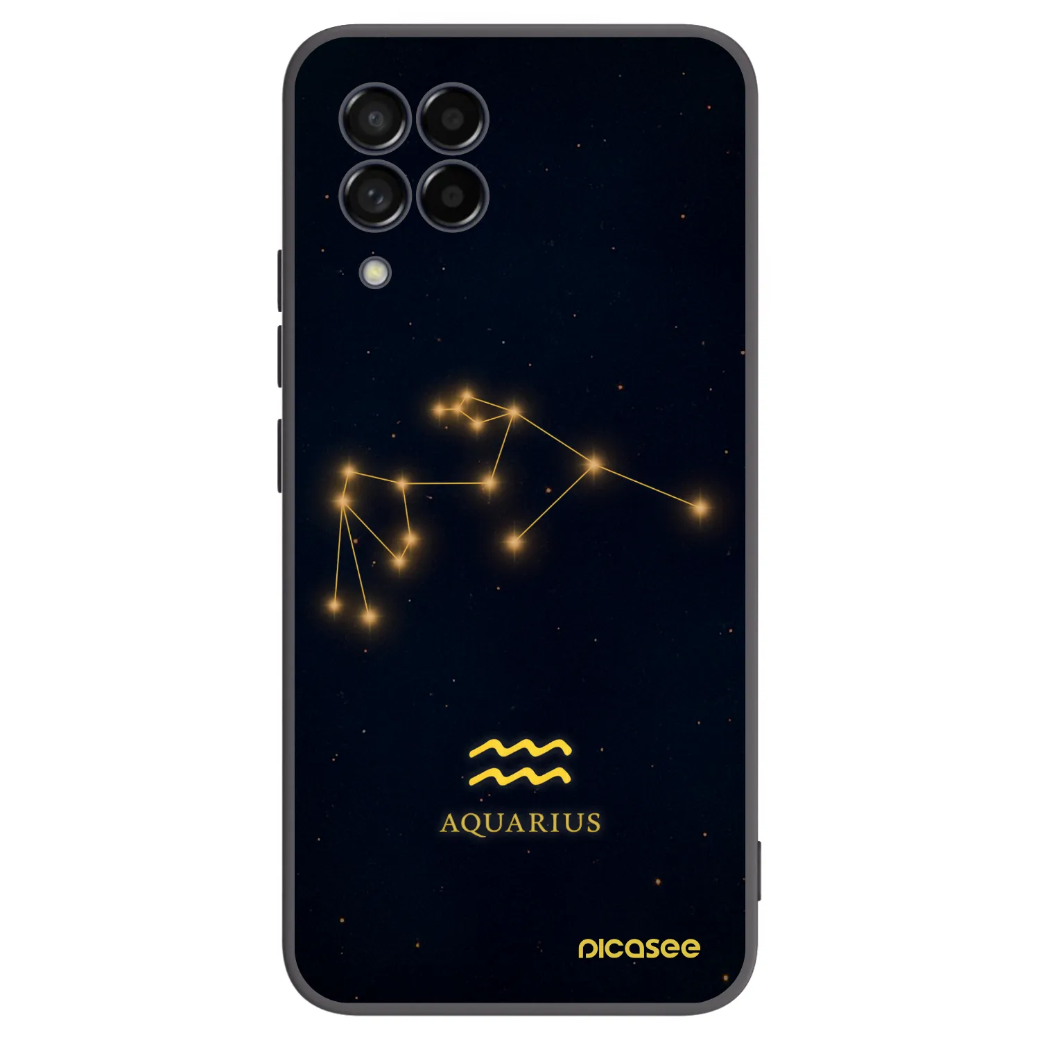 Picasee silikonowe czarne etui na Samsung Galaxy M53 5G - AQUARIUS