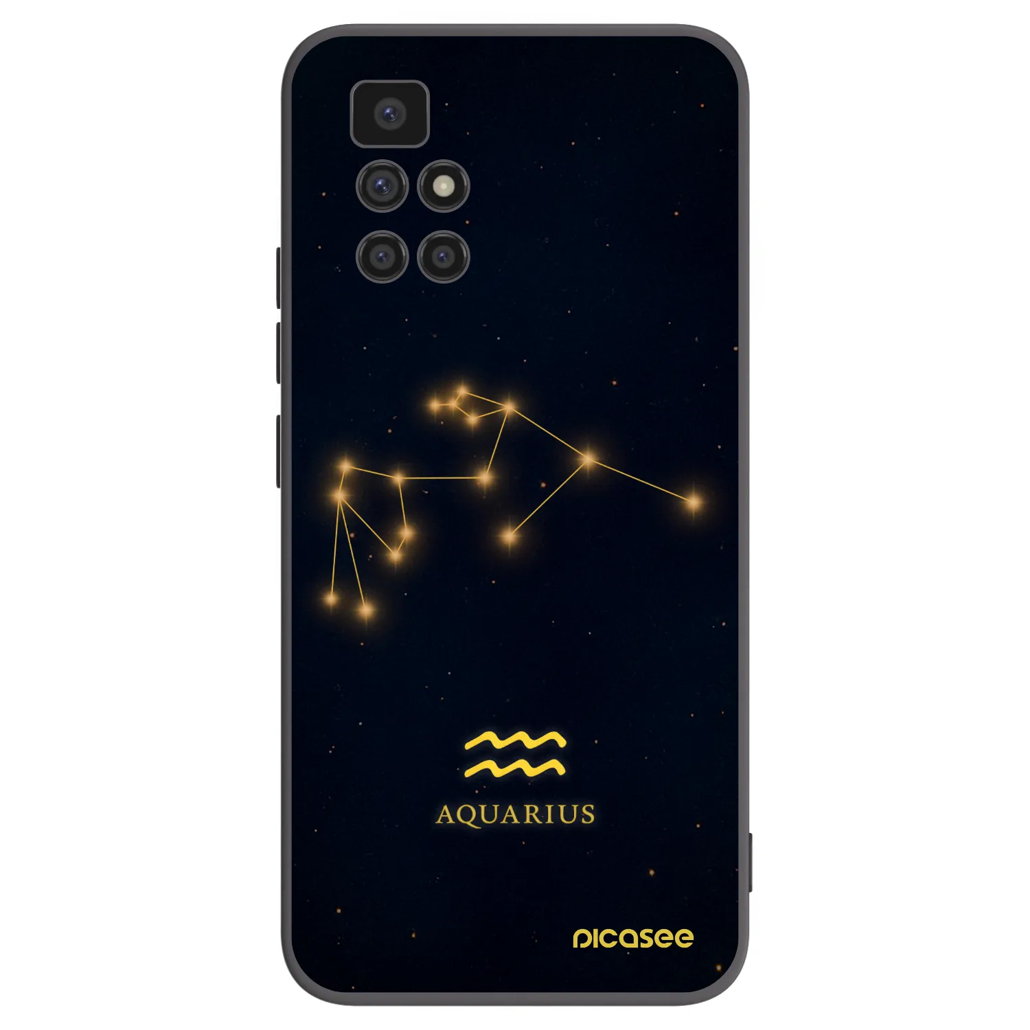 Picasee silikonowe czarne etui na Xiaomi Redmi 10 (2022) - AQUARIUS