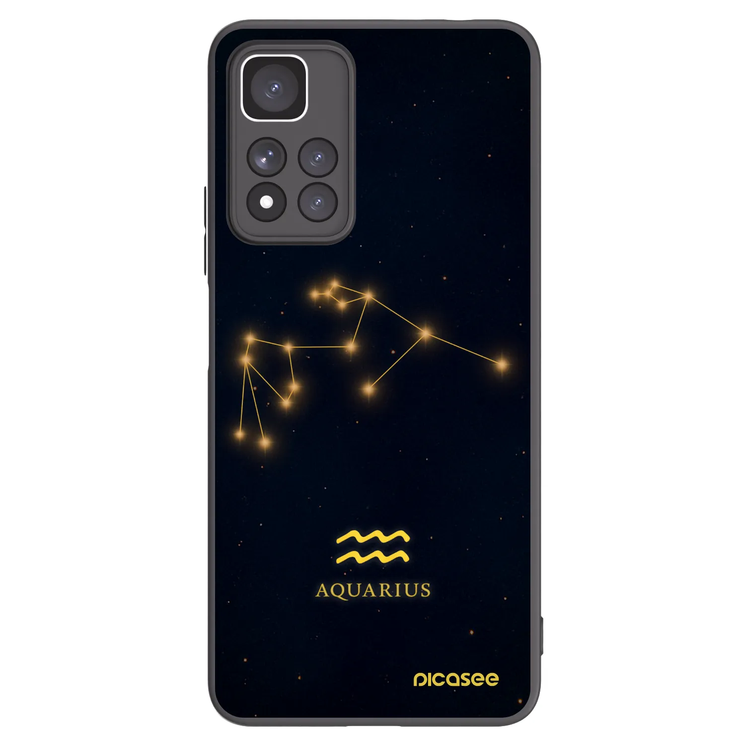 Picasee silikonowe czarne etui na Xiaomi Redmi Note 11 Pro+ 5G - AQUARIUS