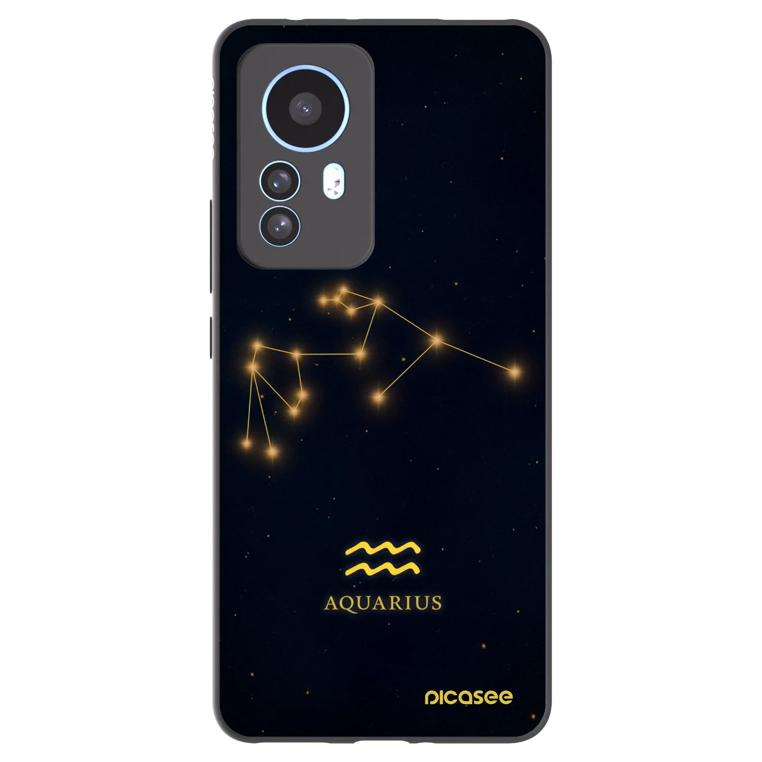 Picasee silikonowe czarne etui na Xiaomi 12T Pro - AQUARIUS