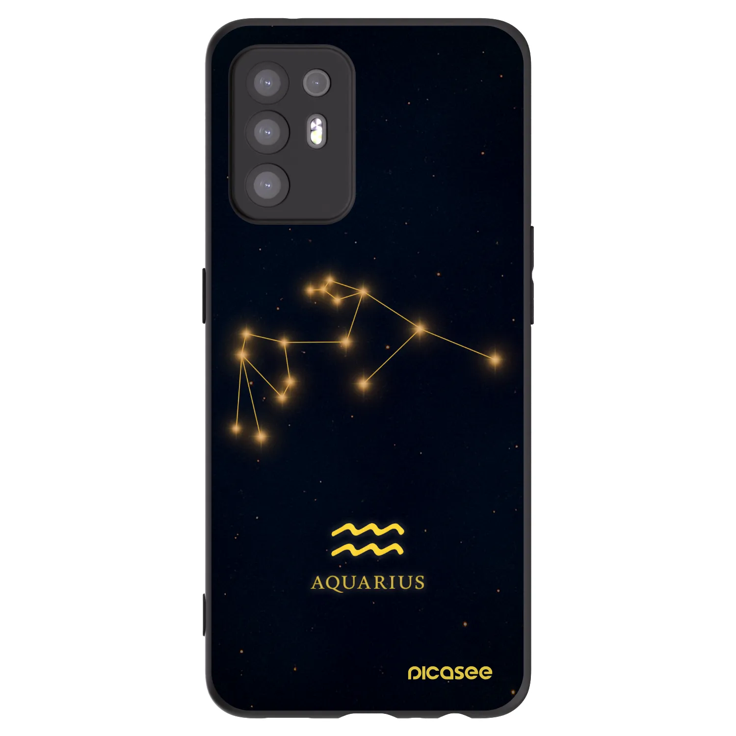 Picasee silikonowe czarne etui na OPPO A94 5G - AQUARIUS