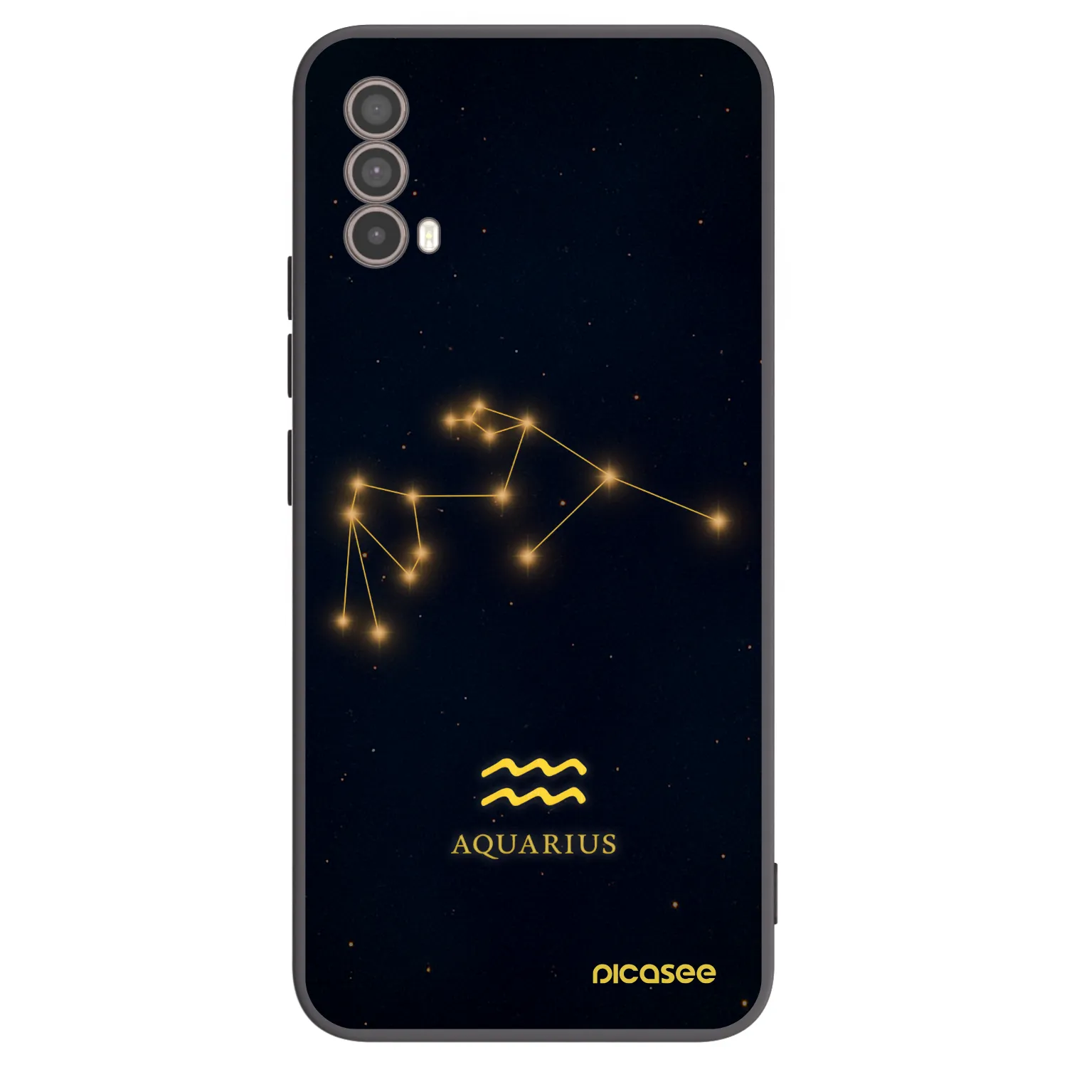 Picasee silikonowe czarne etui na Motorola Moto E40 - AQUARIUS