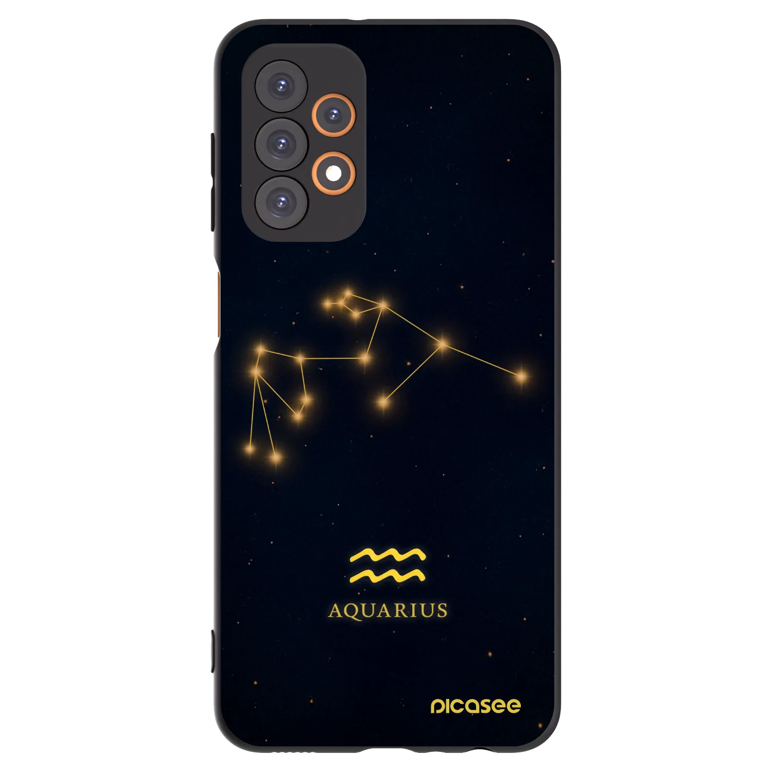 Picasee silikonowe czarne etui na Samsung Galaxy A23 A236B 5G - AQUARIUS