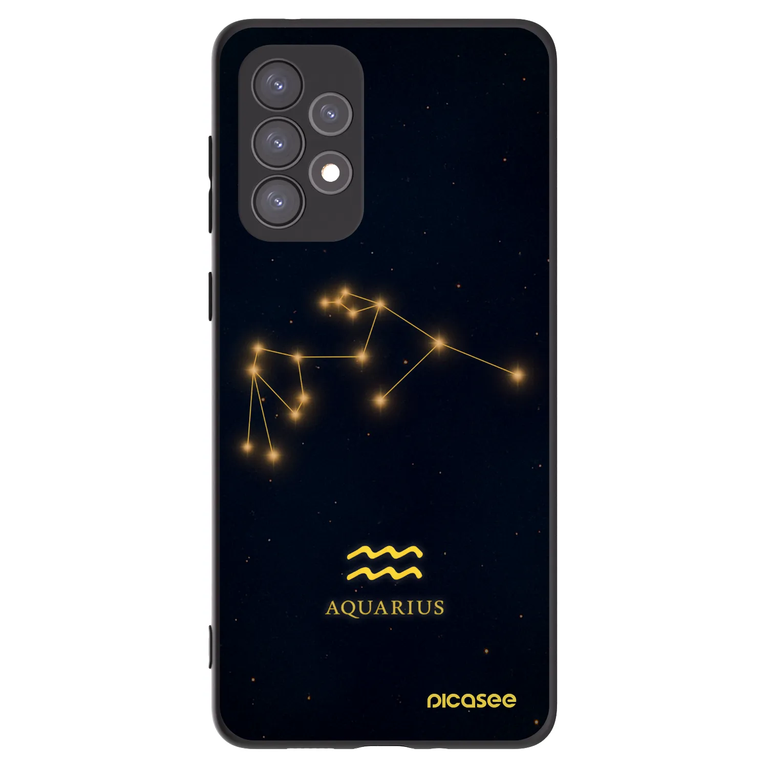 Picasee silikonowe czarne etui na Samsung Galaxy A73 5G - AQUARIUS