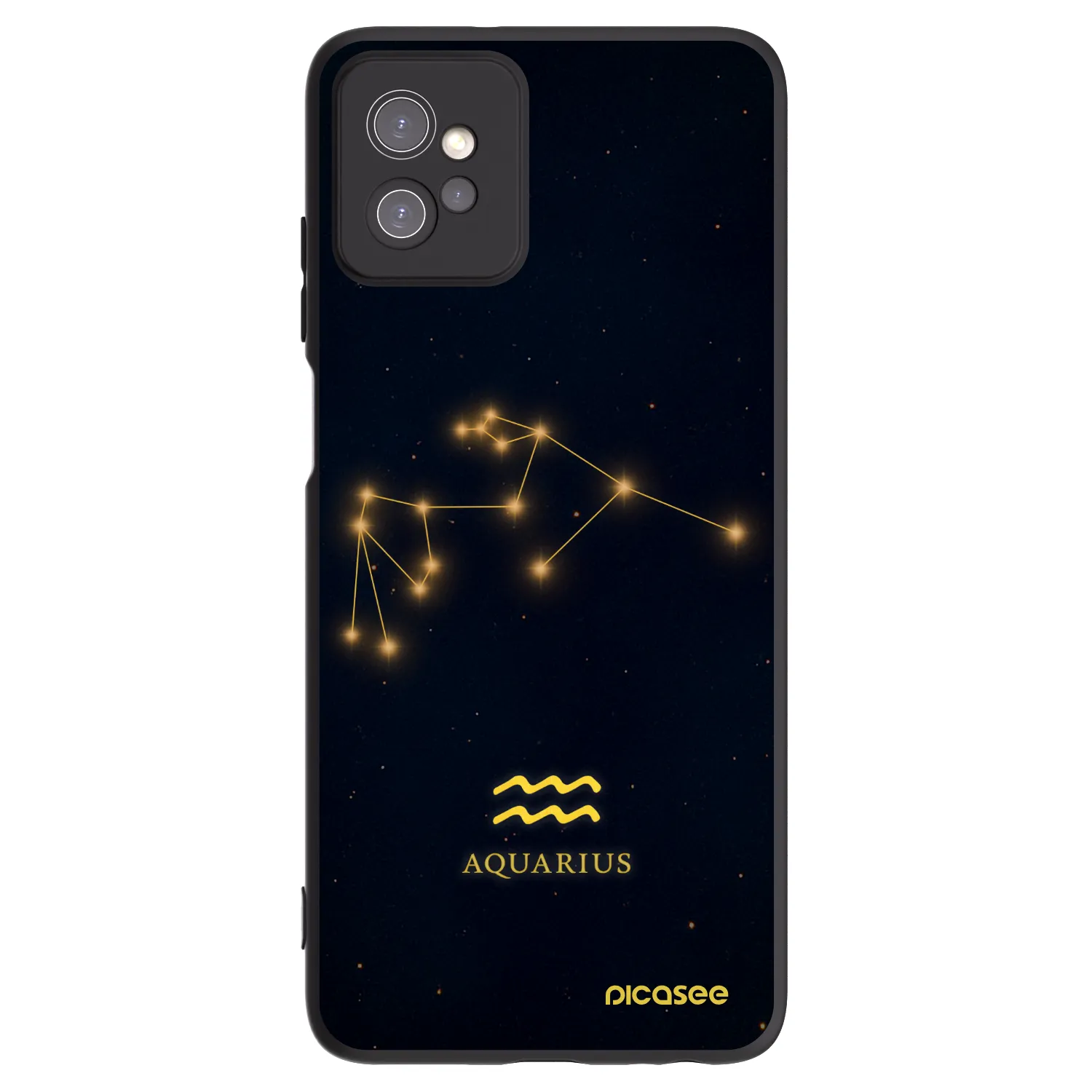 Picasee silikonowe czarne etui na Motorola Moto G32 - AQUARIUS