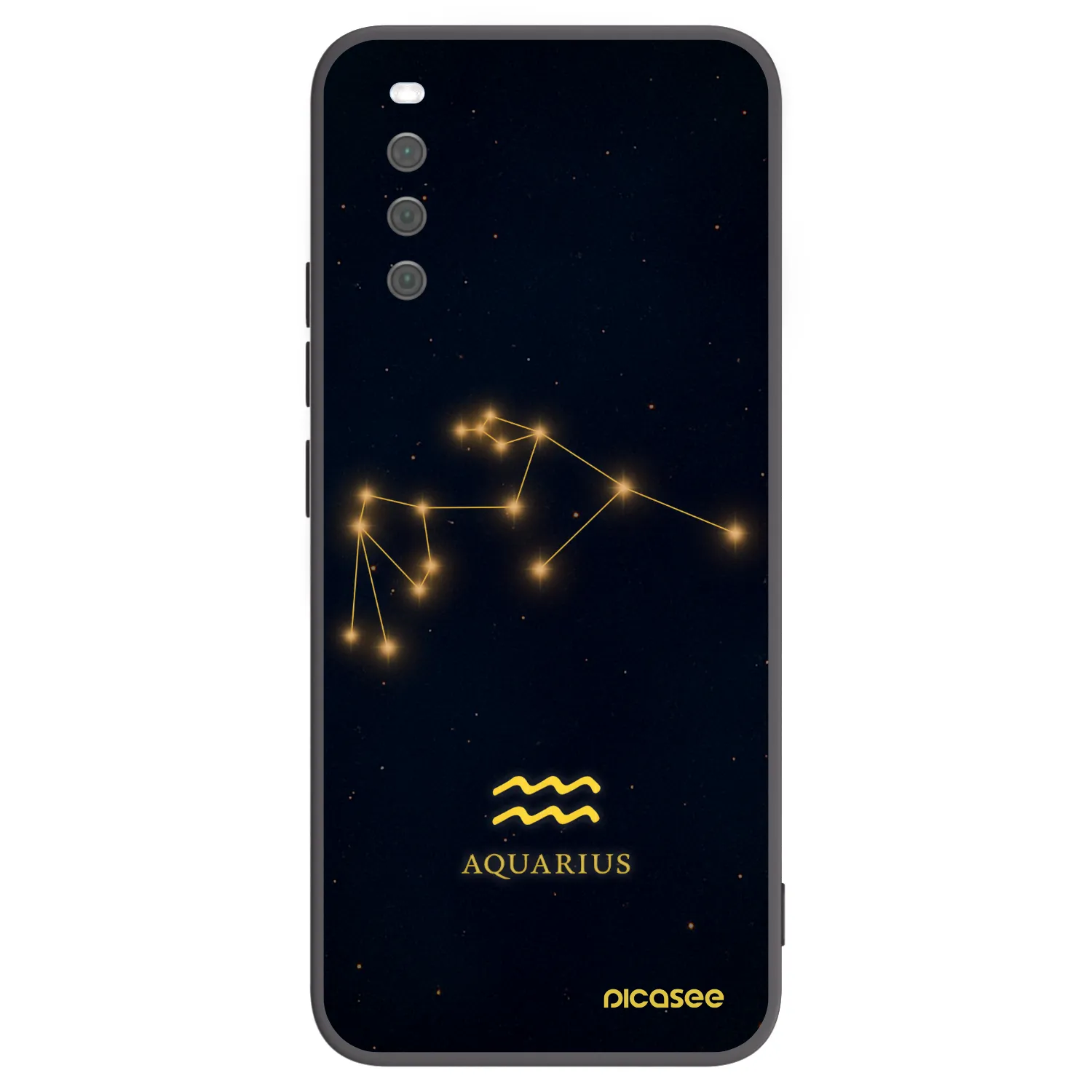 Picasee silikonowe czarne etui na Sony Xperia 10 III - AQUARIUS