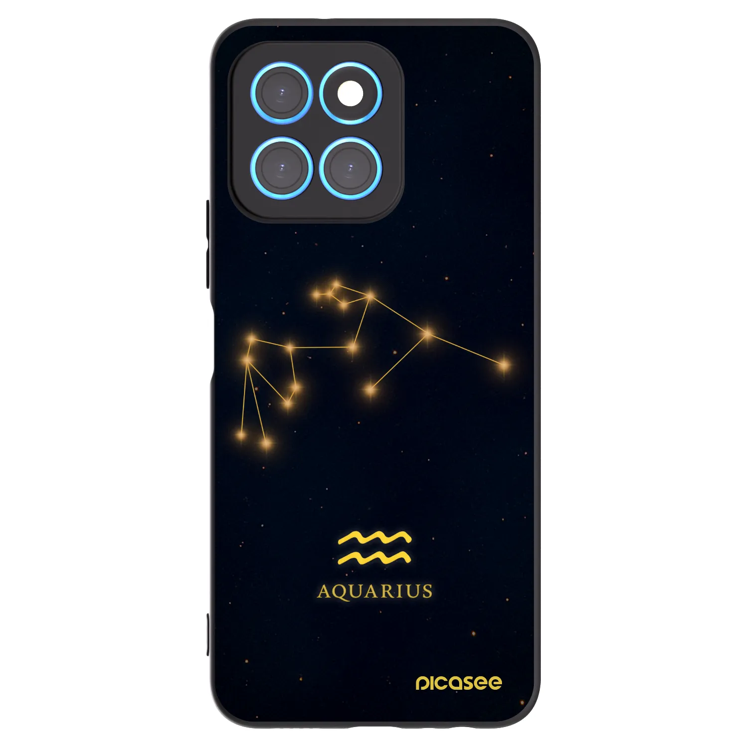 Picasee silikonowe czarne etui na Honor X6 - AQUARIUS