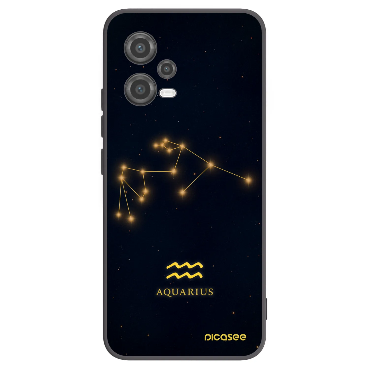 Picasee silikonowe czarne etui na Xiaomi Poco X5 - AQUARIUS