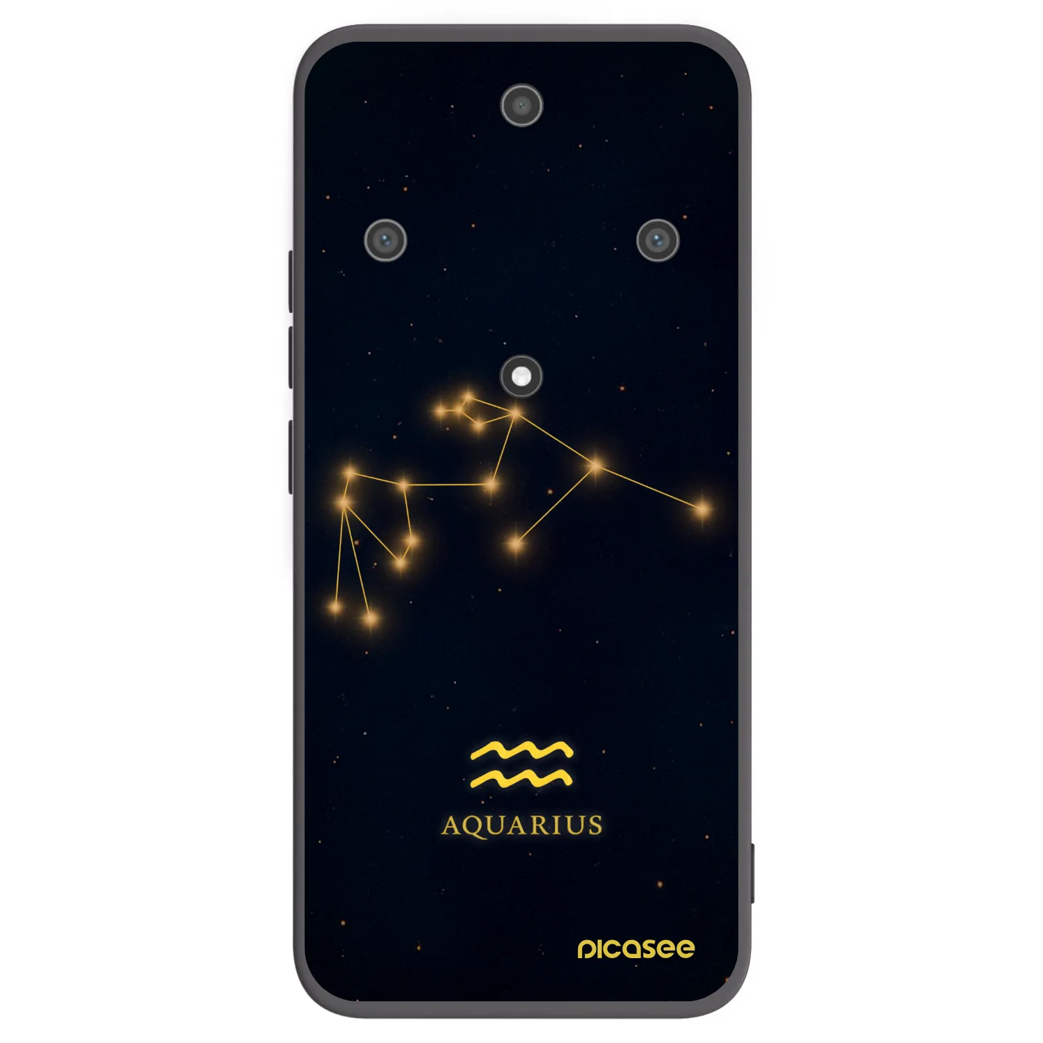 Picasee silikonowe czarne etui na Honor Magic5 Lite 5G - AQUARIUS