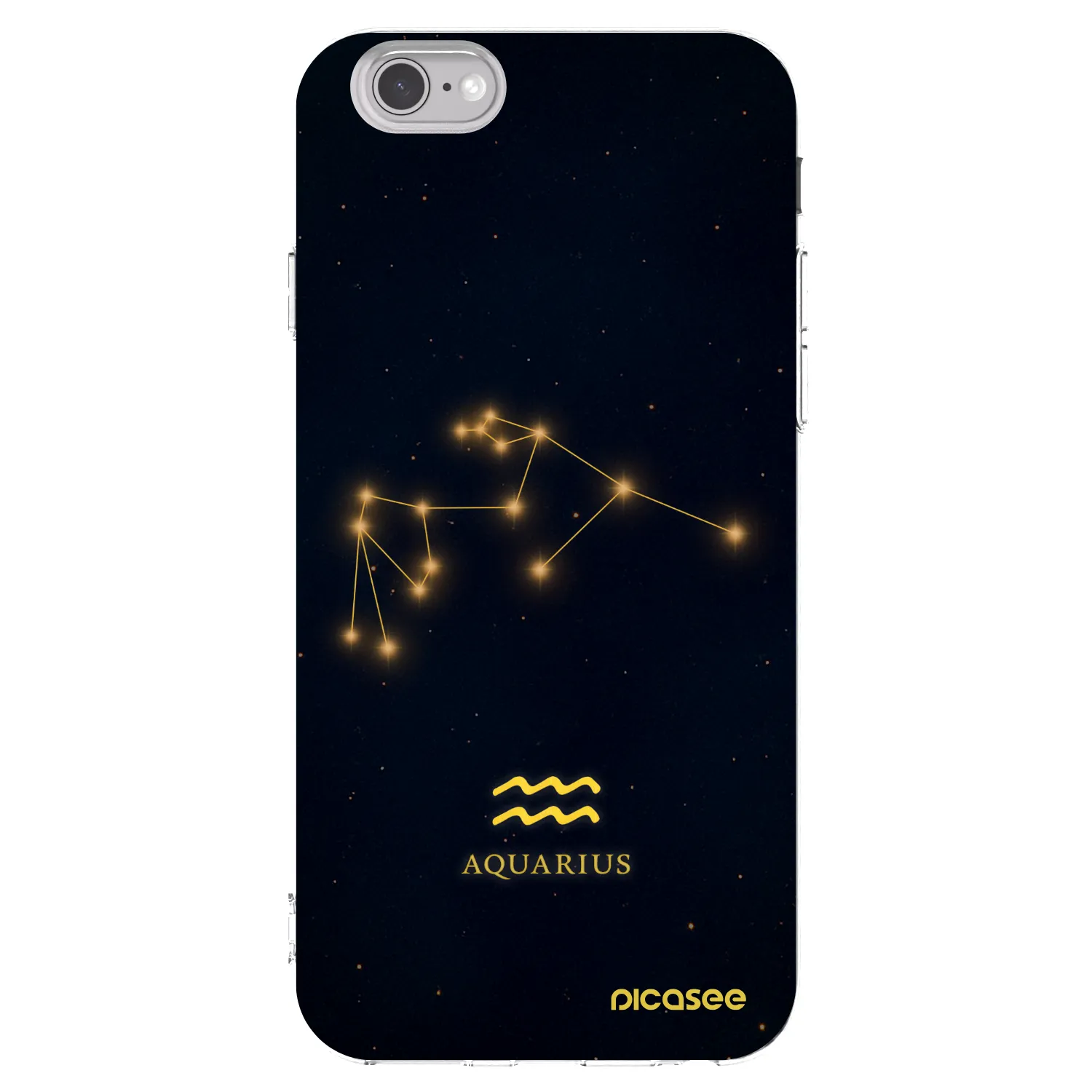 Picasee silikonowe przeźroczyste etui na Apple iPhone 6/6S - AQUARIUS